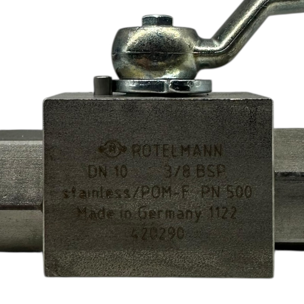 Rotelmann Kugelhahn DN10 3/8 BSP Edelstahl PN500 Hydraulik 420290