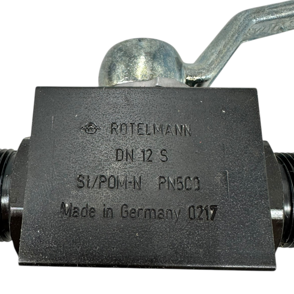 Rotelmann Kugelhahn DN12S PN500 St/POM-N Hydraulik 0217 2-Wege Blockventil