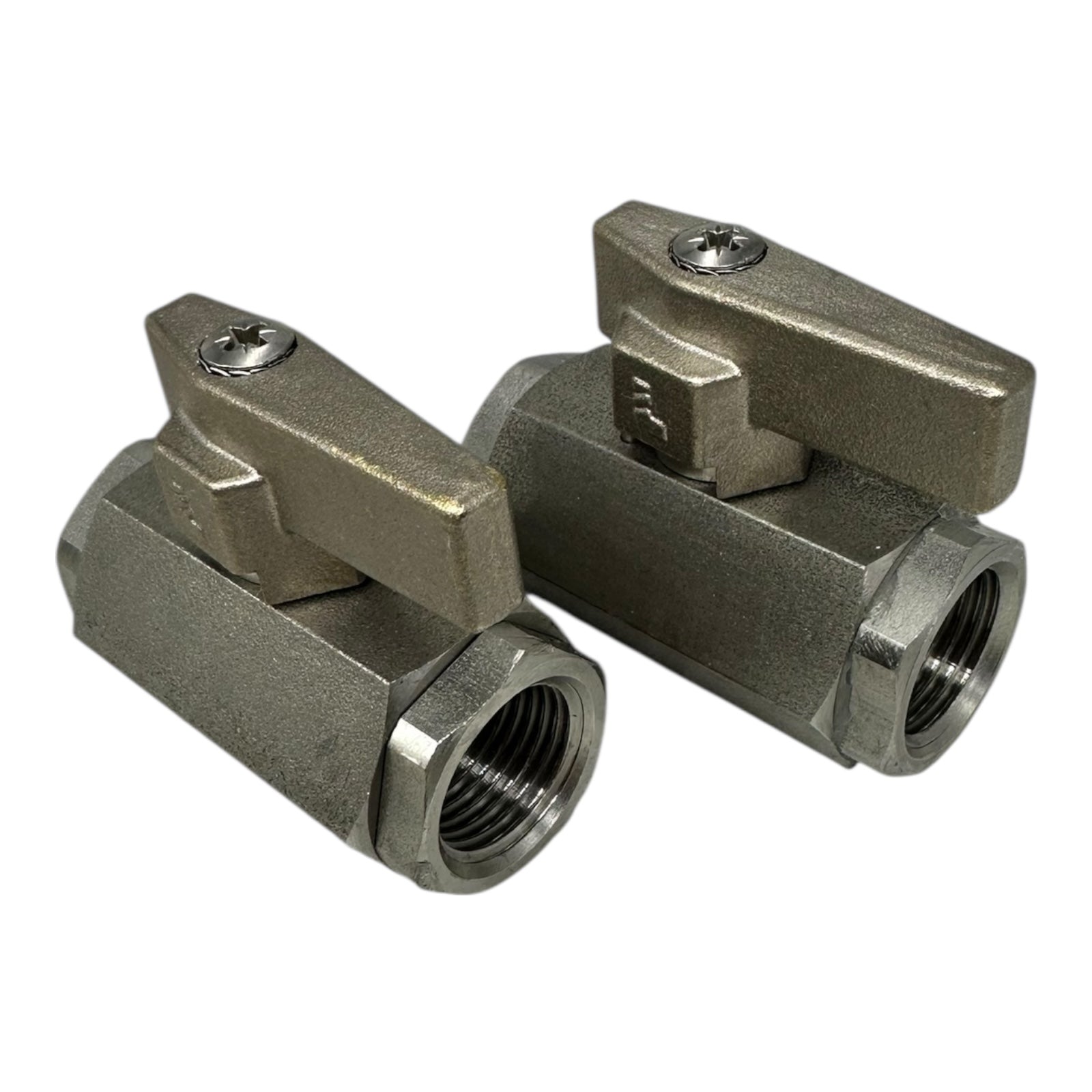 2x Parker 0465 10 21 Kugelhahn Edelstahl 1/4” Innengewinde ROHS