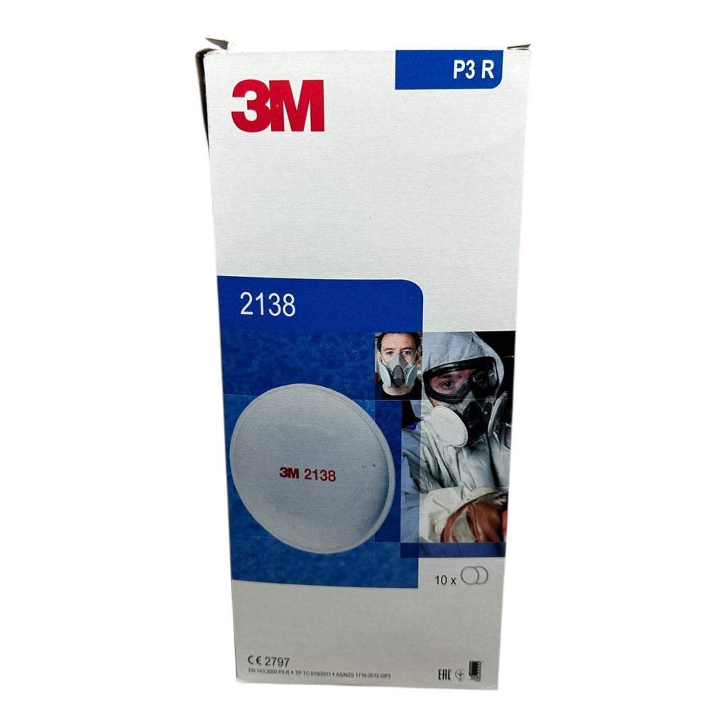 3M 2138 P3 R Partikelfilter Set – Atemschutz Filtermasken Filterpads (1 Paar)
