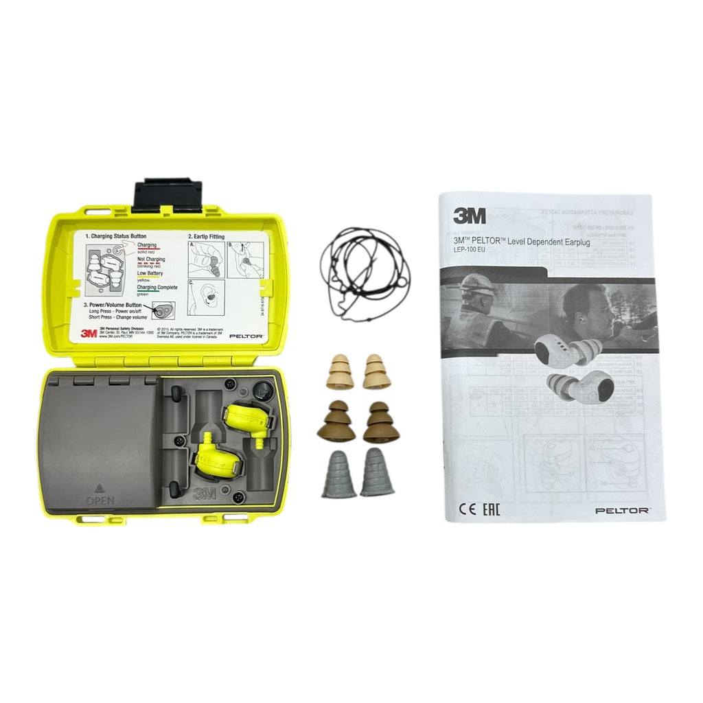 3M Peltor LEP-100 EU elektronische Gehörschutzstöpsel mit Ladebox Set neu
