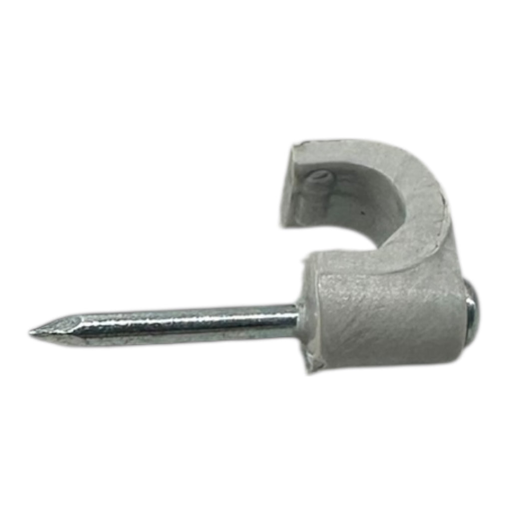 100x REDDY Nagelclips Ø5 mm grau Kabelclips Nagelschellen REF 1236000101
