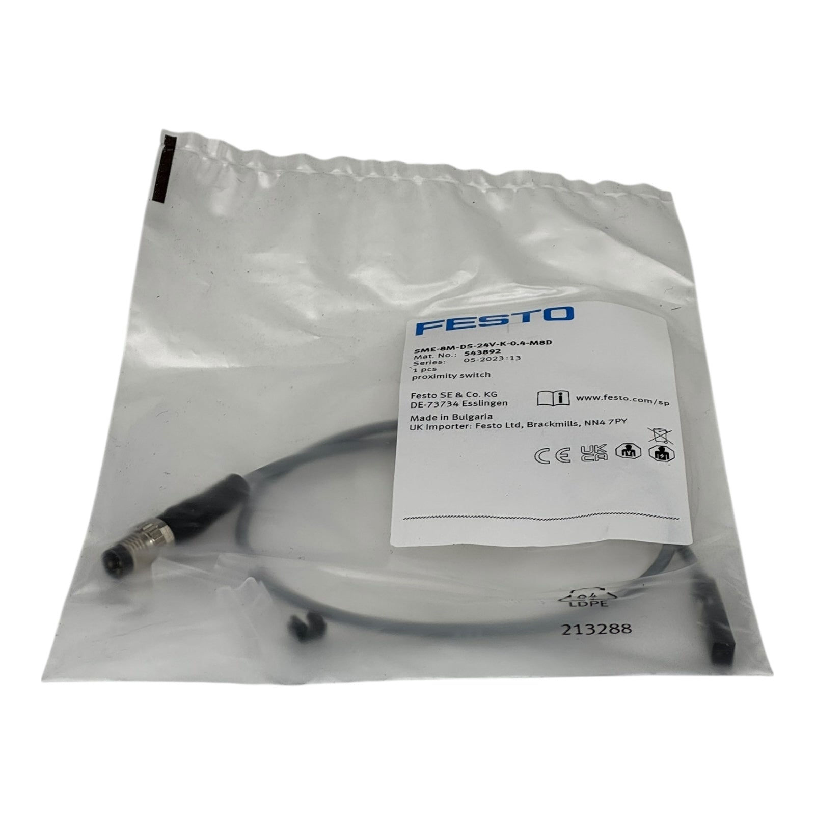 Festo SME-8M-DS-24V-K-0.4-M8D Näherungsschalter Sensor M8 0,4m Kabel Pneumatik