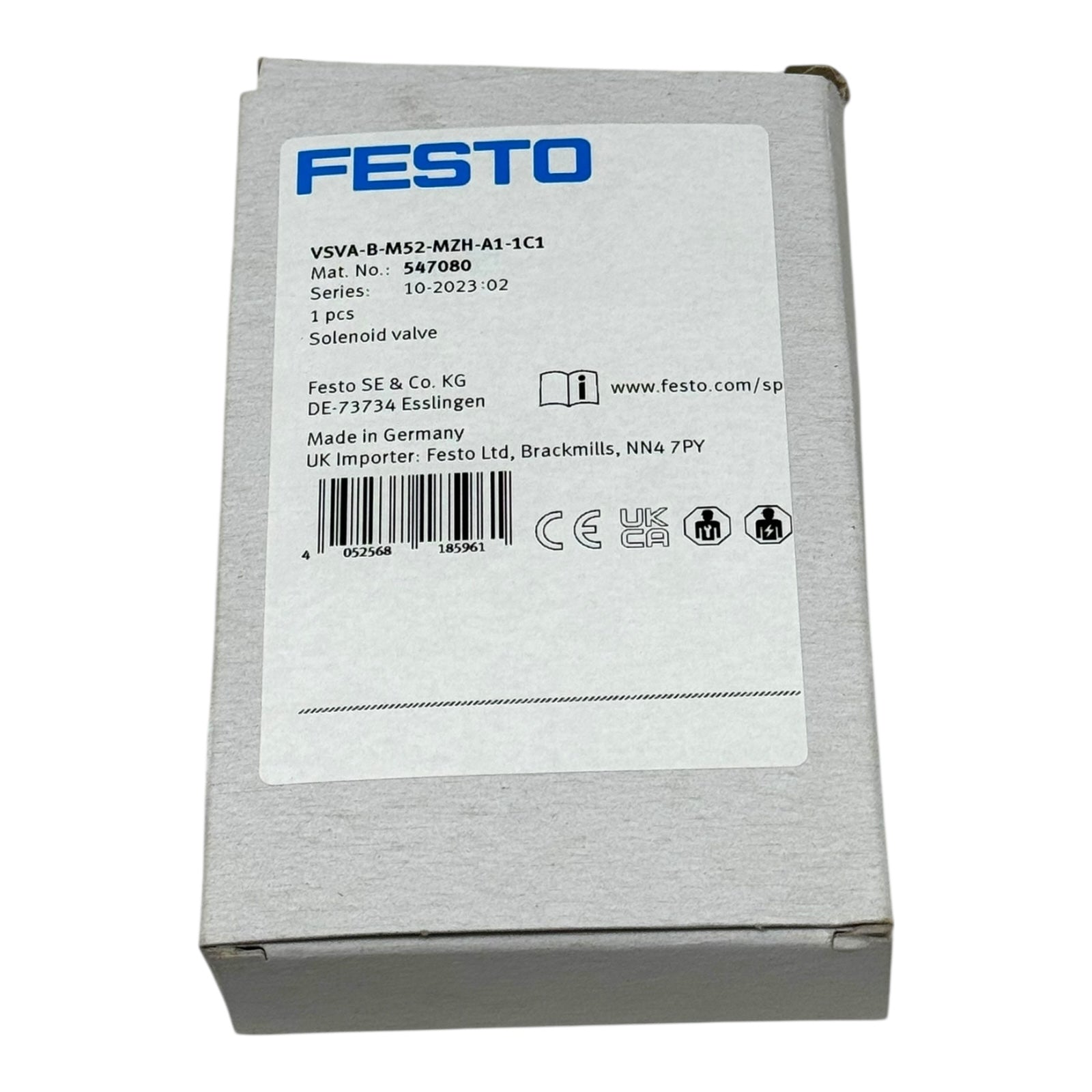 Festo VSVA-B-M52-MZH-A1-1C1 547080 Magnetventil 24VDC 1,8W Pneumatikventil