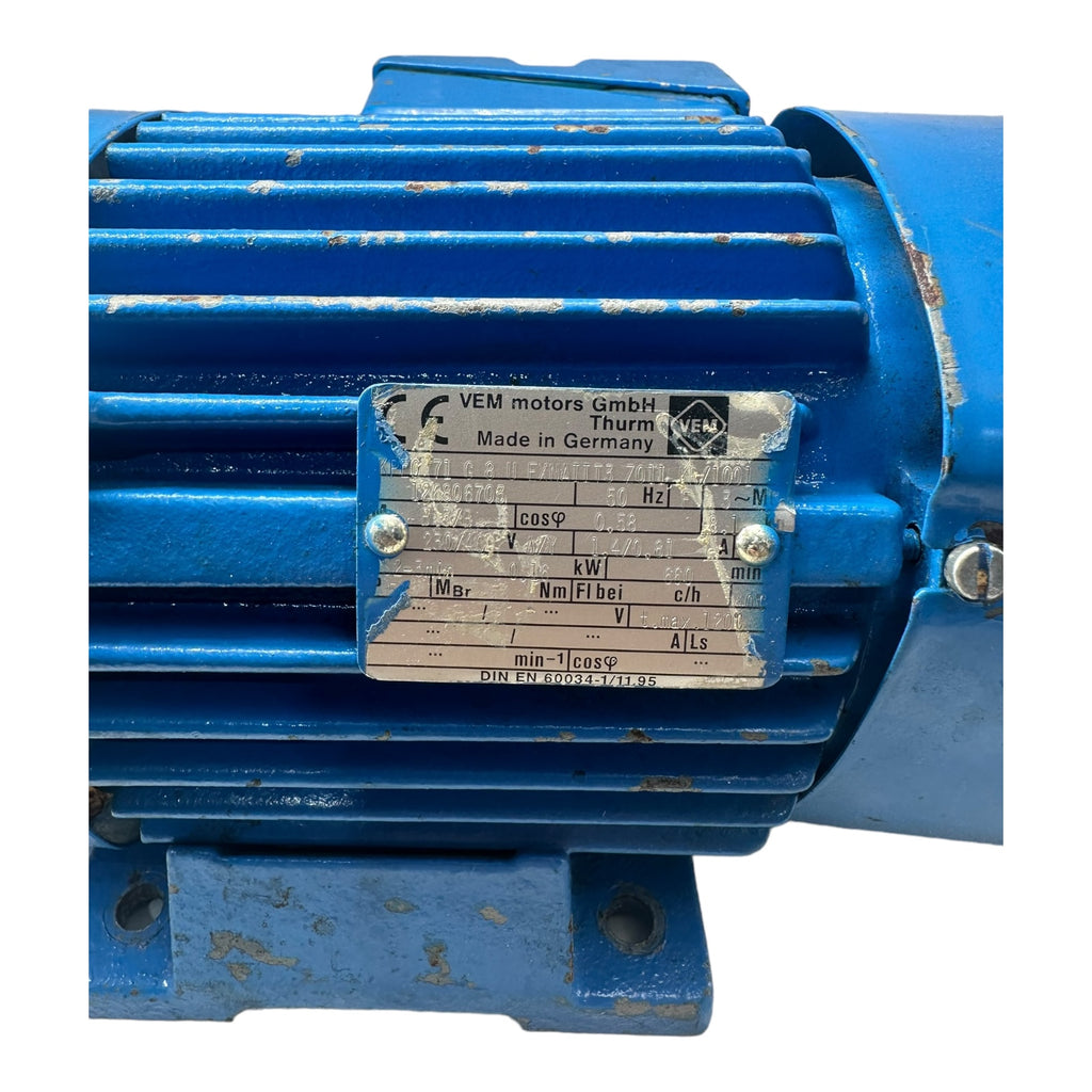 VEM motors KPE0 71 Vibrationsmotor, Rüttler, 0,16kW, 660u/min, 230/400V, 50Hz