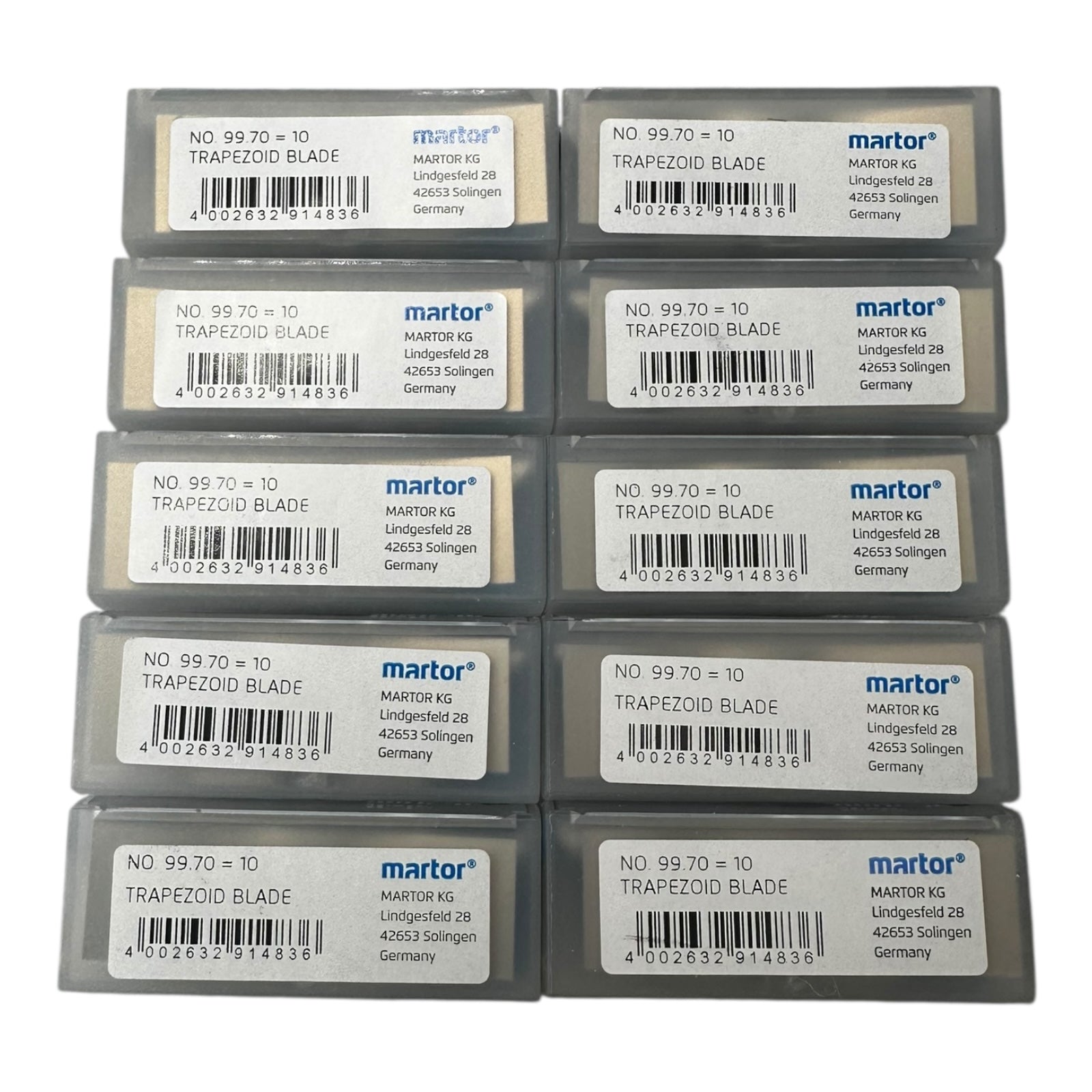 100x Martor 99.70 Ersatzklinge Trapezoid blade / Trapezklingen