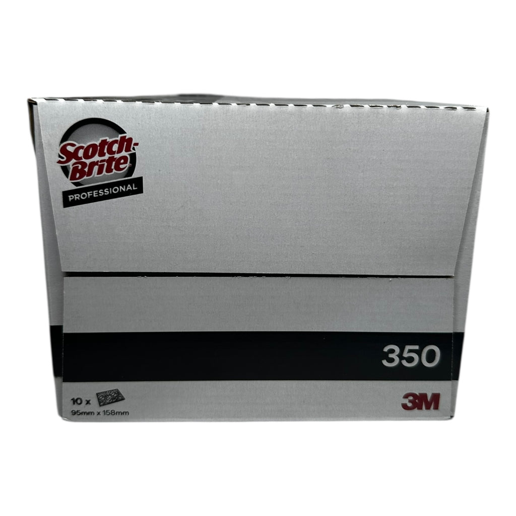10x 3M 350 Scotch-Brite Reinigungspad Weiß 95x158mm empfindliche Flächen Handpad
