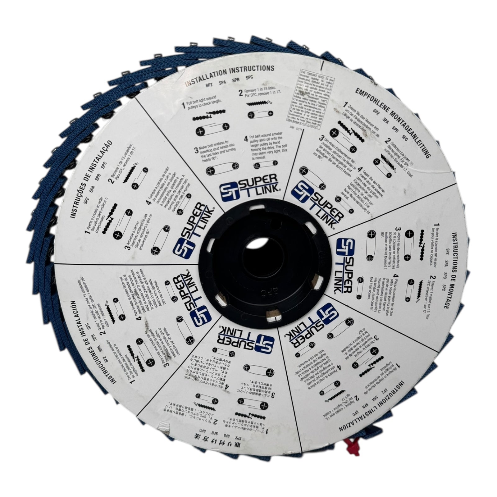 SuperTLink 723611 L02B20 SPB Gliederkeilriemen Rolle 20m Industriegürtel Antrieb