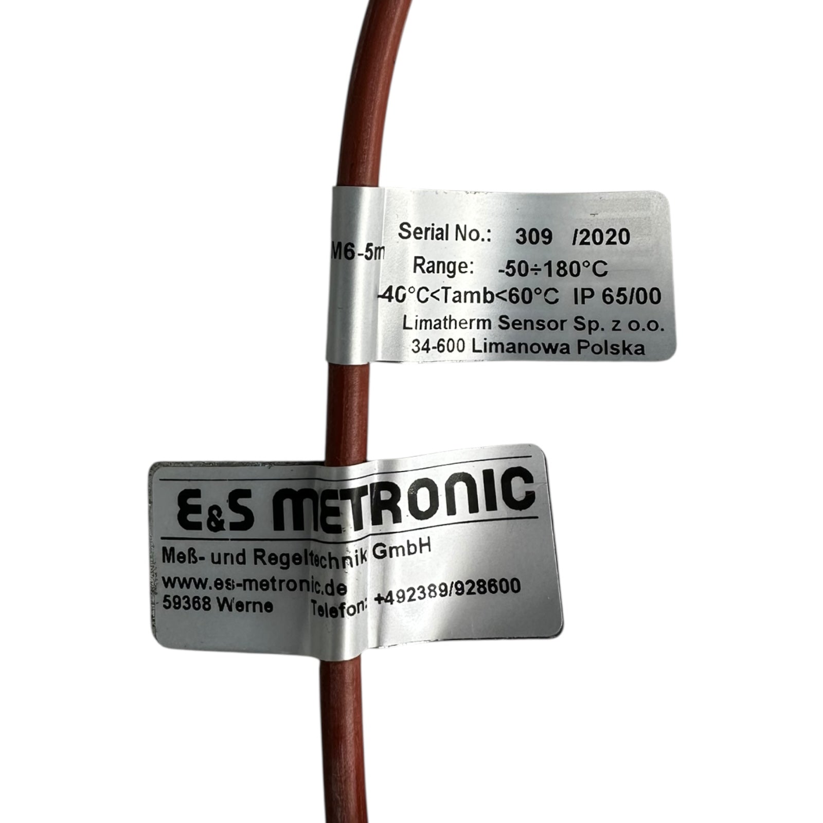 Limatherm TOPE-363Exi-25 Temperaturfühler Pt100 Sensor M6 5m IP65 ATEX