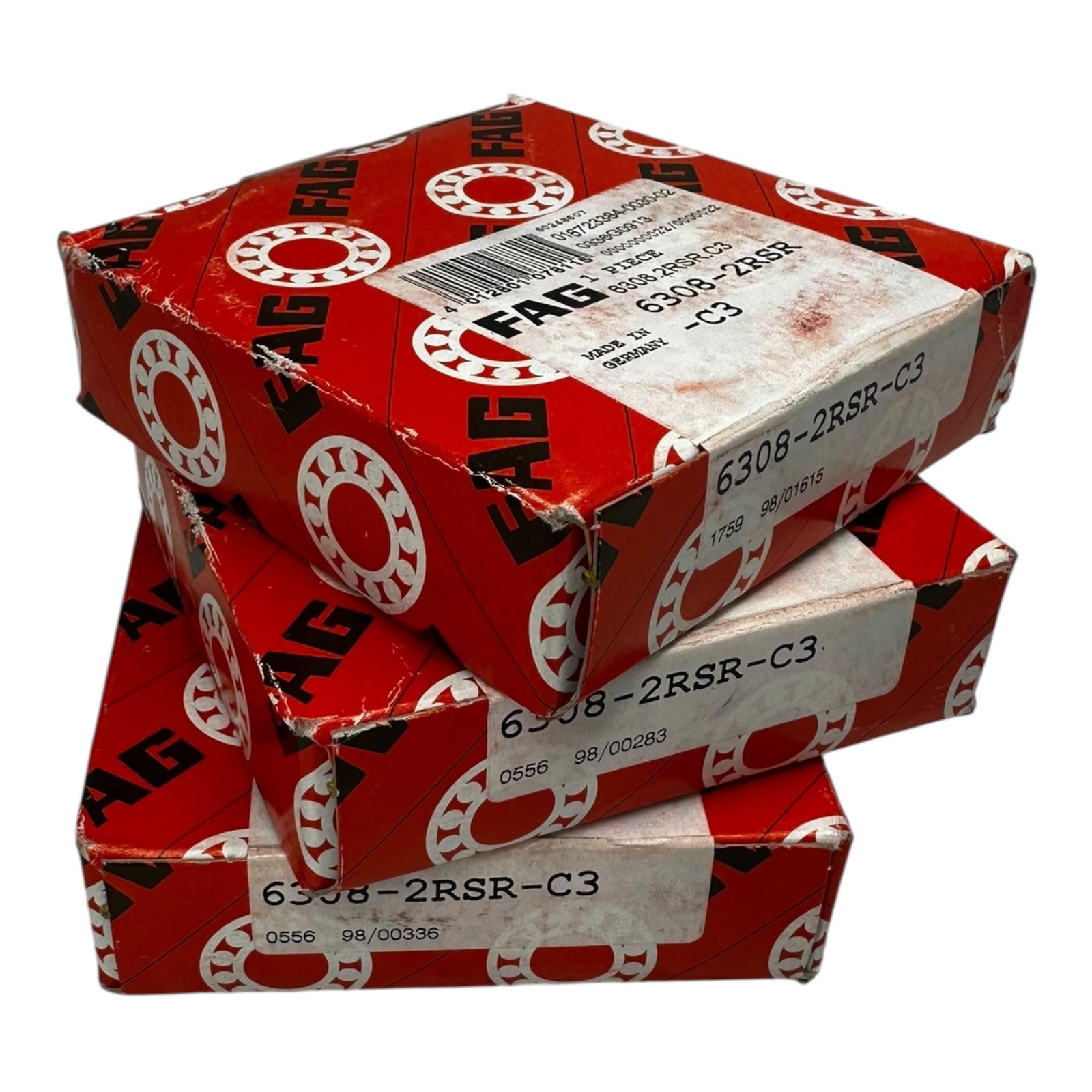 FAG Kugellager 6308-2RSR-C3 Rillenkugellager 40x90x23 mm Made in Germany 3 Stück