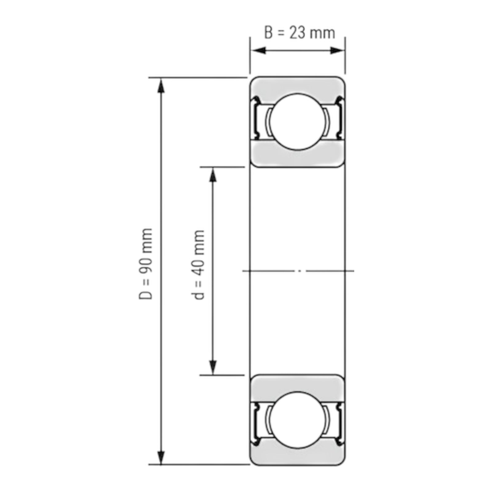 5x FAG 6308-2RSR-C3 Rillenkugellager 40x90x23 mm beidseitig gedichtet