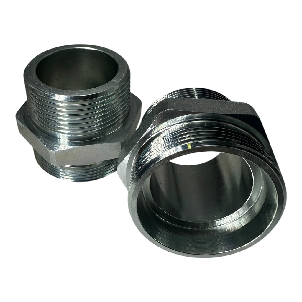 2x EG GE42-LR11/2KEGCFX Einschraubstutzen Stahl gerade Außengewinde Adapter
