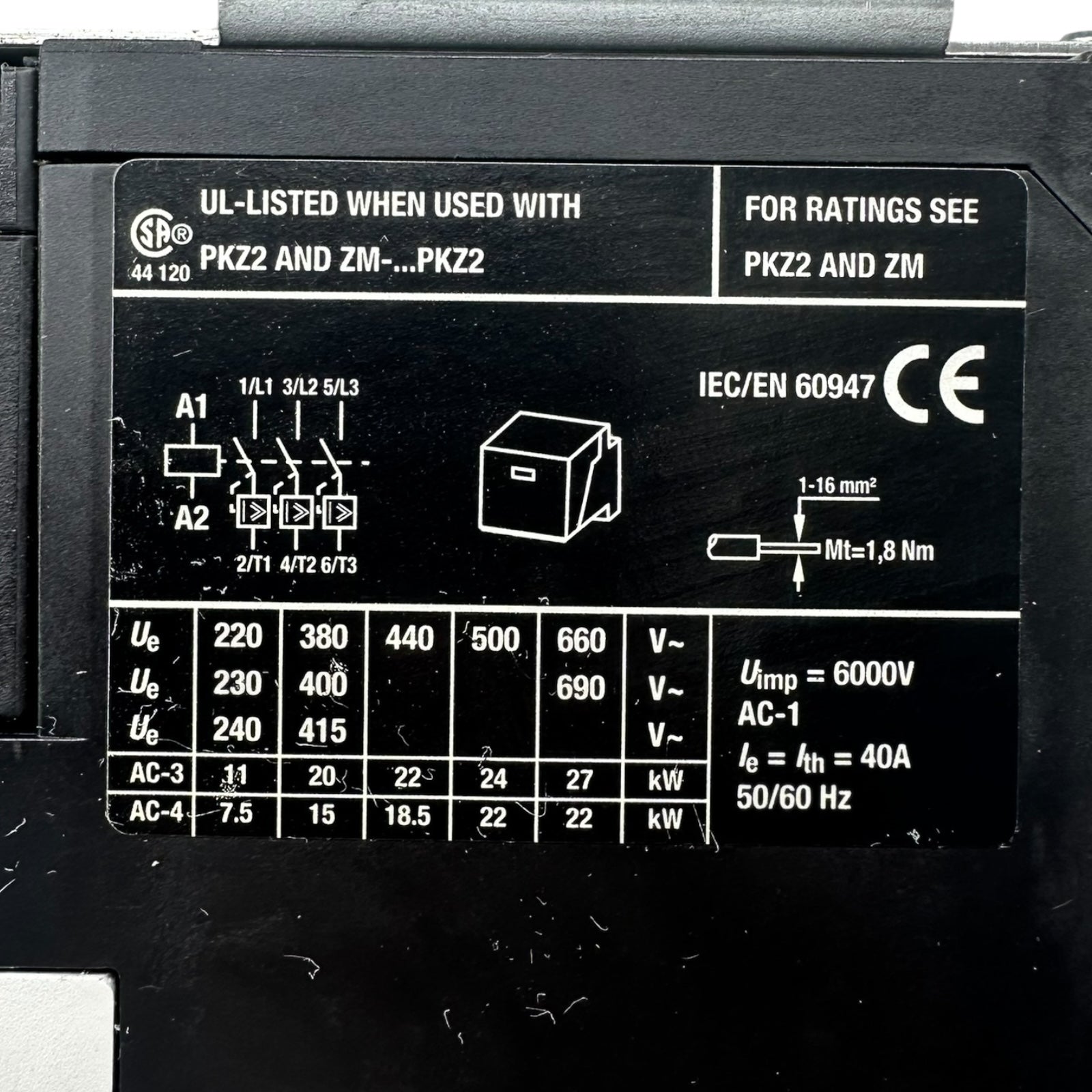 Moeller PKZ2 S-PKZ2 ZM-32-8 Motorschutzschalter Schütz Relais