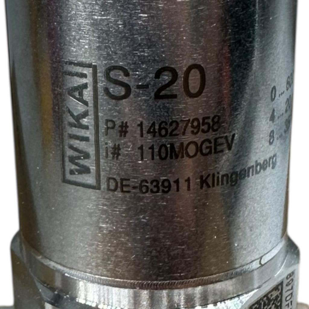 WIKA S-20 Drucktransmitter 0–600bar 4–20mA DC8–35V 2-Leiter kalibriert