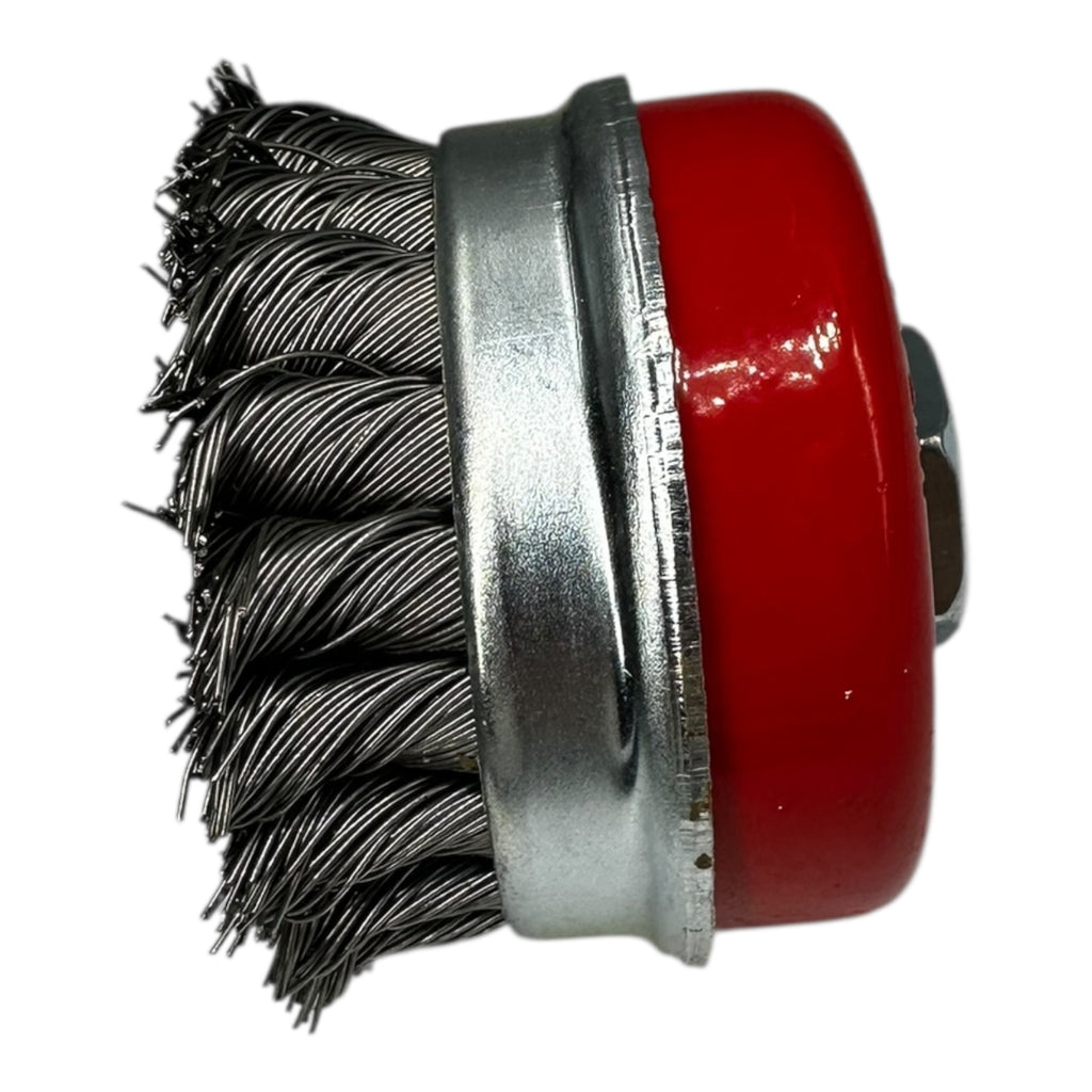 4x TK Tools Topfbürste 65mm gezopft Drahtbürste M10x1,5 ST0.5 Winkelschleifer