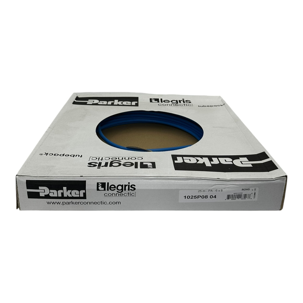 Parker Legris 1025P08 04 PA-Schlauch 6x8mm Blau 25m Pneumatikleitung neu
