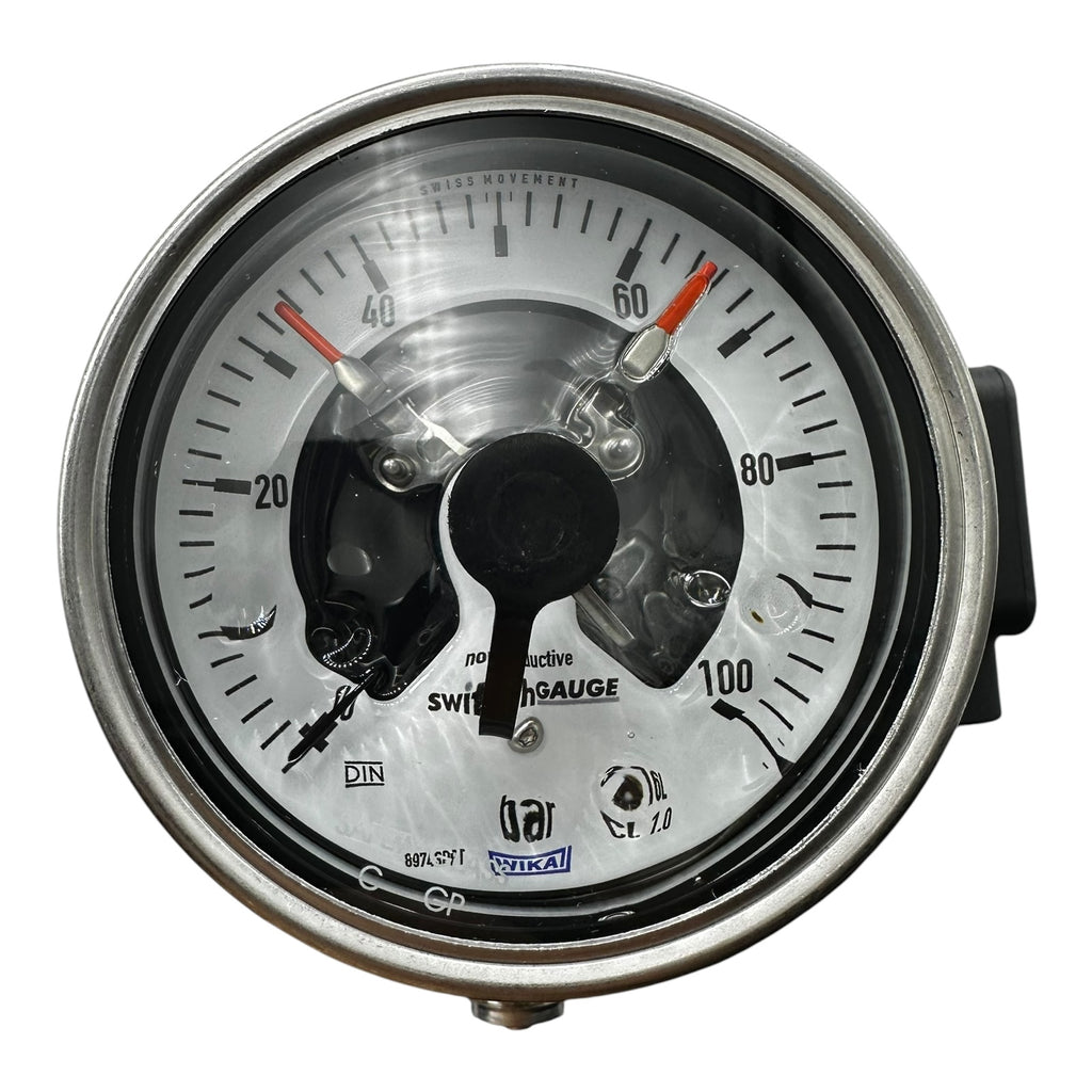WIKA PGS23.100 Schaltmanometer 0-100 bar 316L Edelstahl CL1.0 14409977 IP65