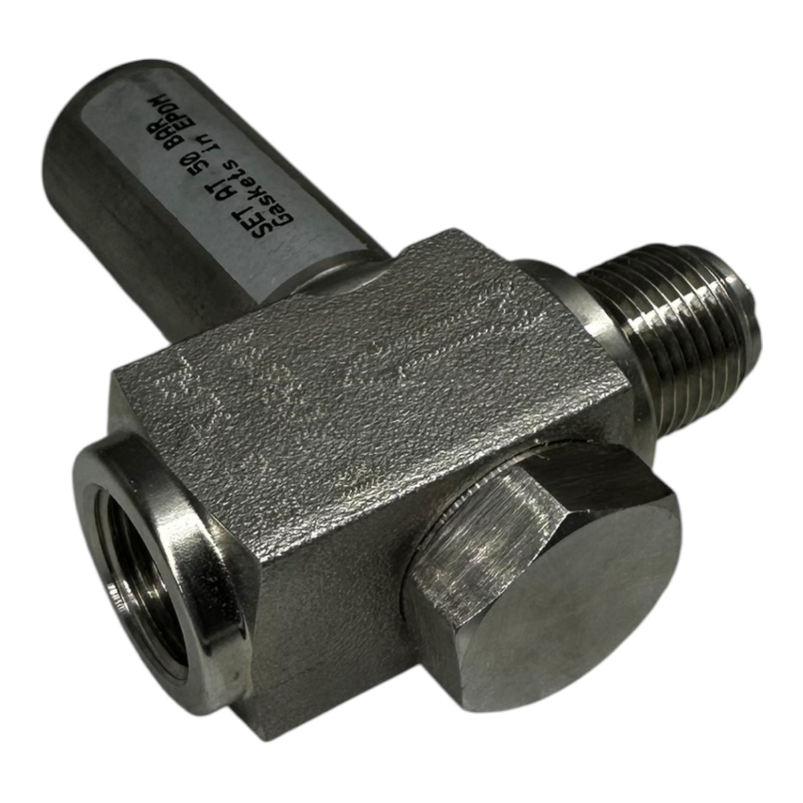 Sicherheitsventil Edelstahl 316L G1/2 Außengewinde Set 50 bar EPDM Dichtung Neu
