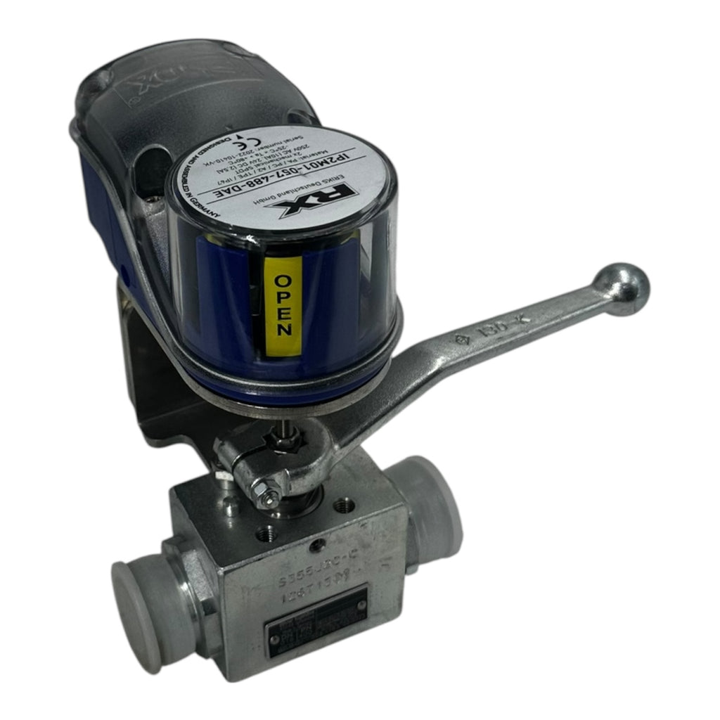 Böhmer Kugelhahn DN16 PN400 mit RX Stellungsanzeige IP67 250V AC/DC Neu