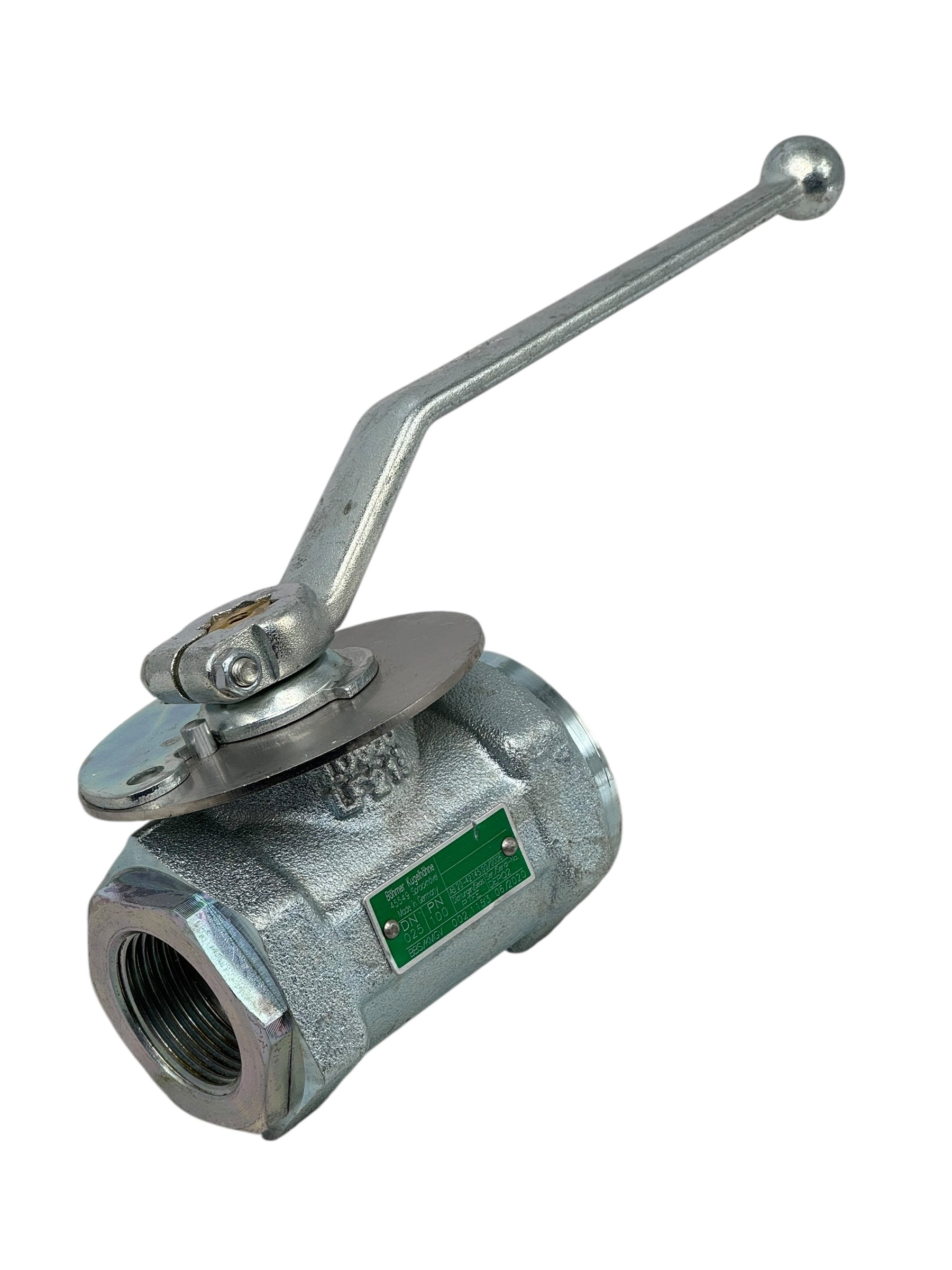 Böhmer BBS/KMGV100.725-A-L 002.1153 Kugelhahn DN25 PN100 IG PTFE Schaltblock