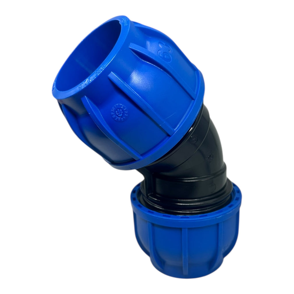 Sicomat R245.063.063 45° Winkelverschraubung D63 SicoAIR SR Serie PN12.5 PA6