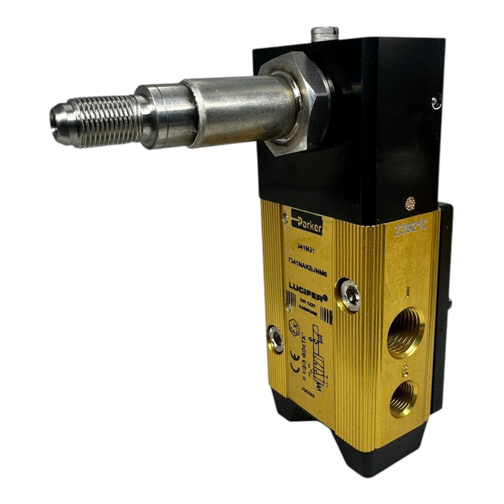 Parker Lucifer 341N31 Magnetventil 3/2-Wege G1/4 Messing ATEX Pneumatikventil neu