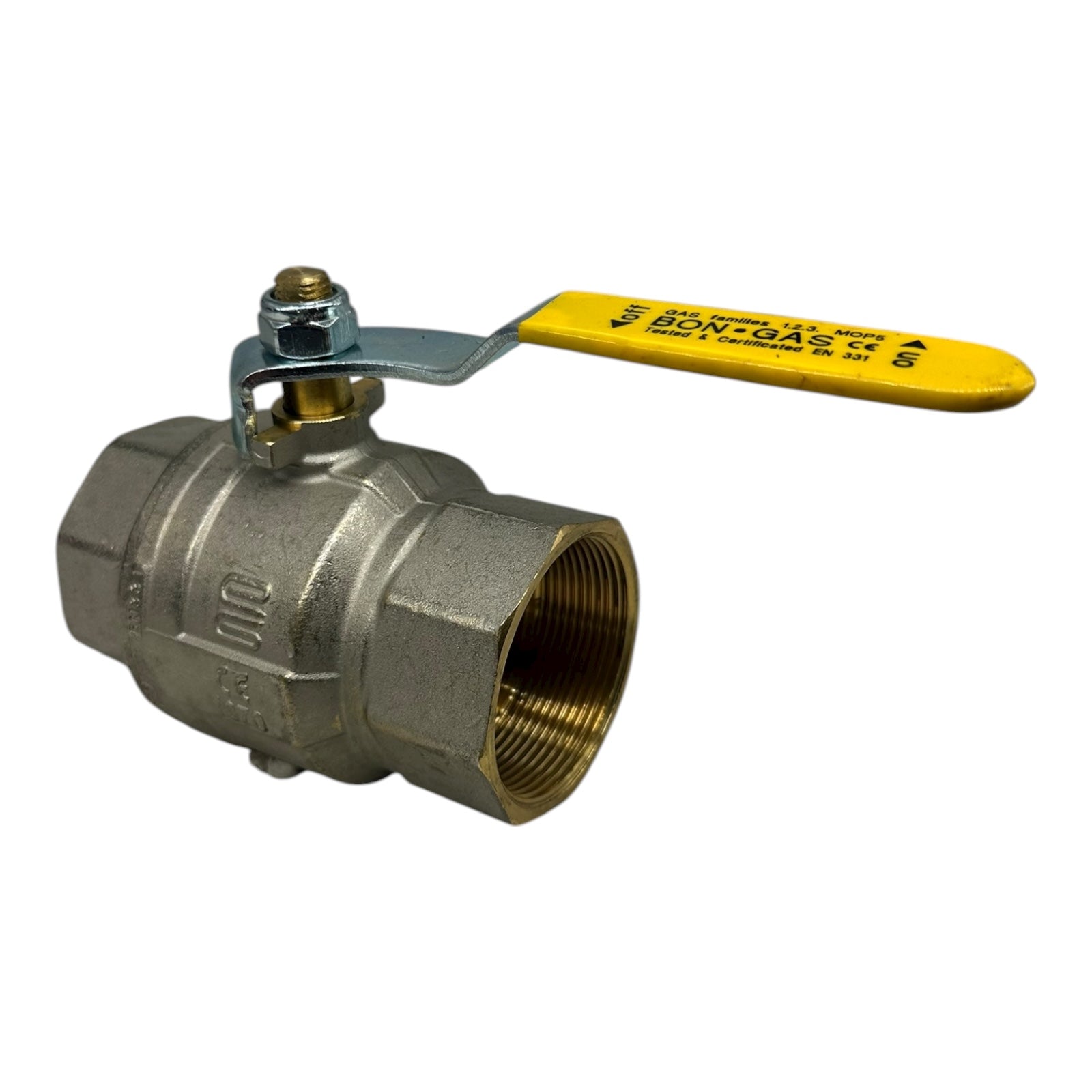 Bon-Gas Kugelhahn DN50 PN25 Messing Innengewinde 2” Gasventil EN331 CE