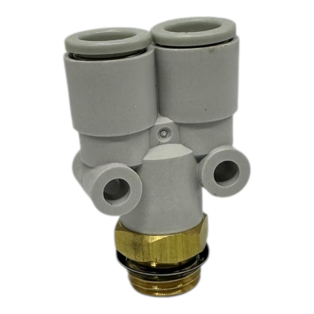 10x SMC KQ2U08-U02A Pneumatik Verteiler 8 mm Push-In auf G1/4 Messinggewinde