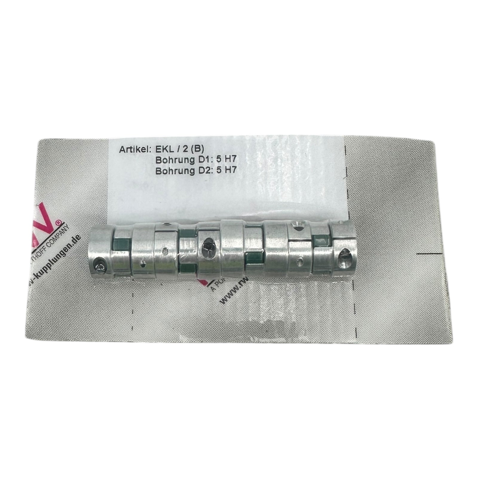RW-Kupplung EKL/2 B Aluminium Präzisionskupplung 5H7–5H7 spielfrei CNC