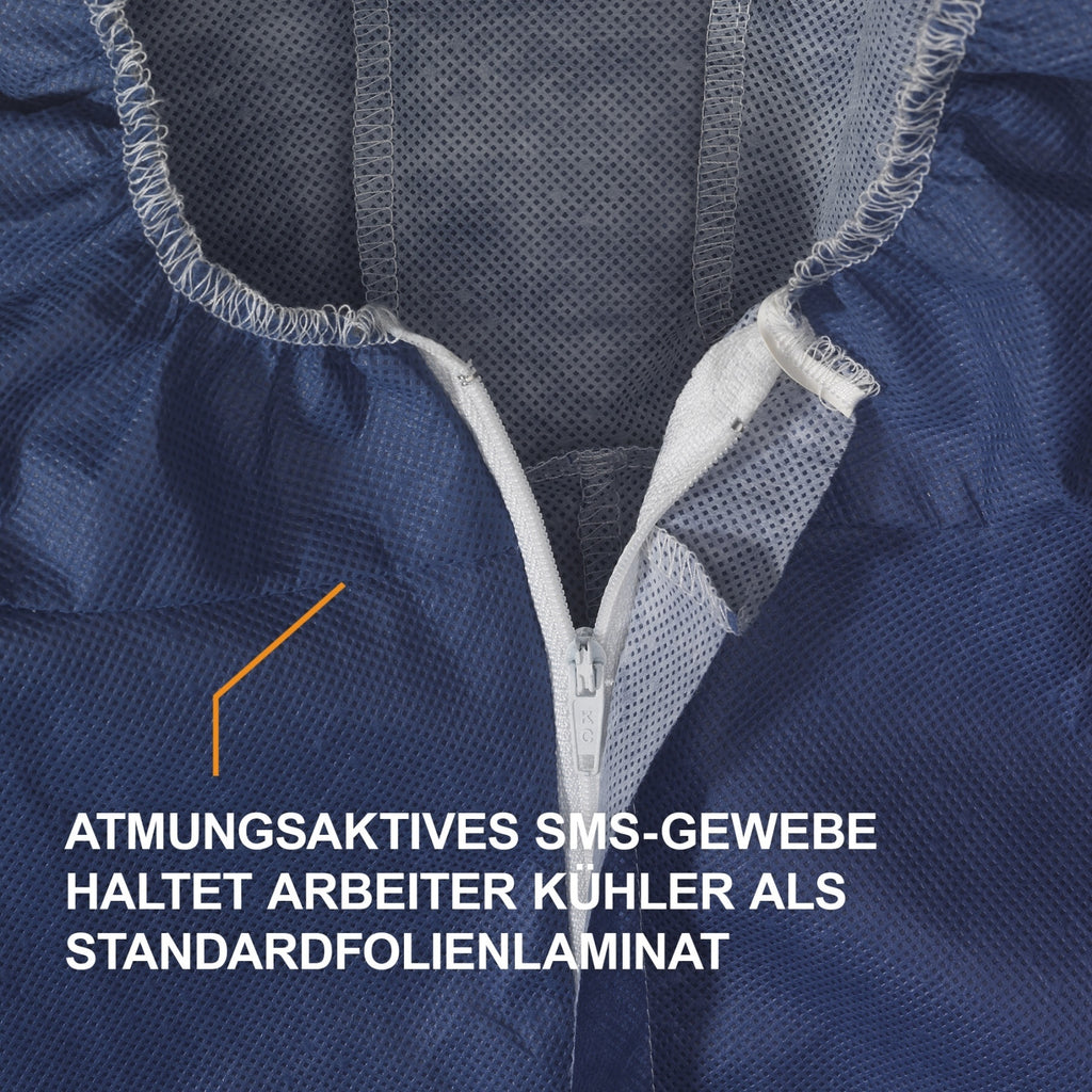 2x KleenGuard A50 Schutzanzug XXXL Blau Overall Partikelschutz Chemikalienschutz