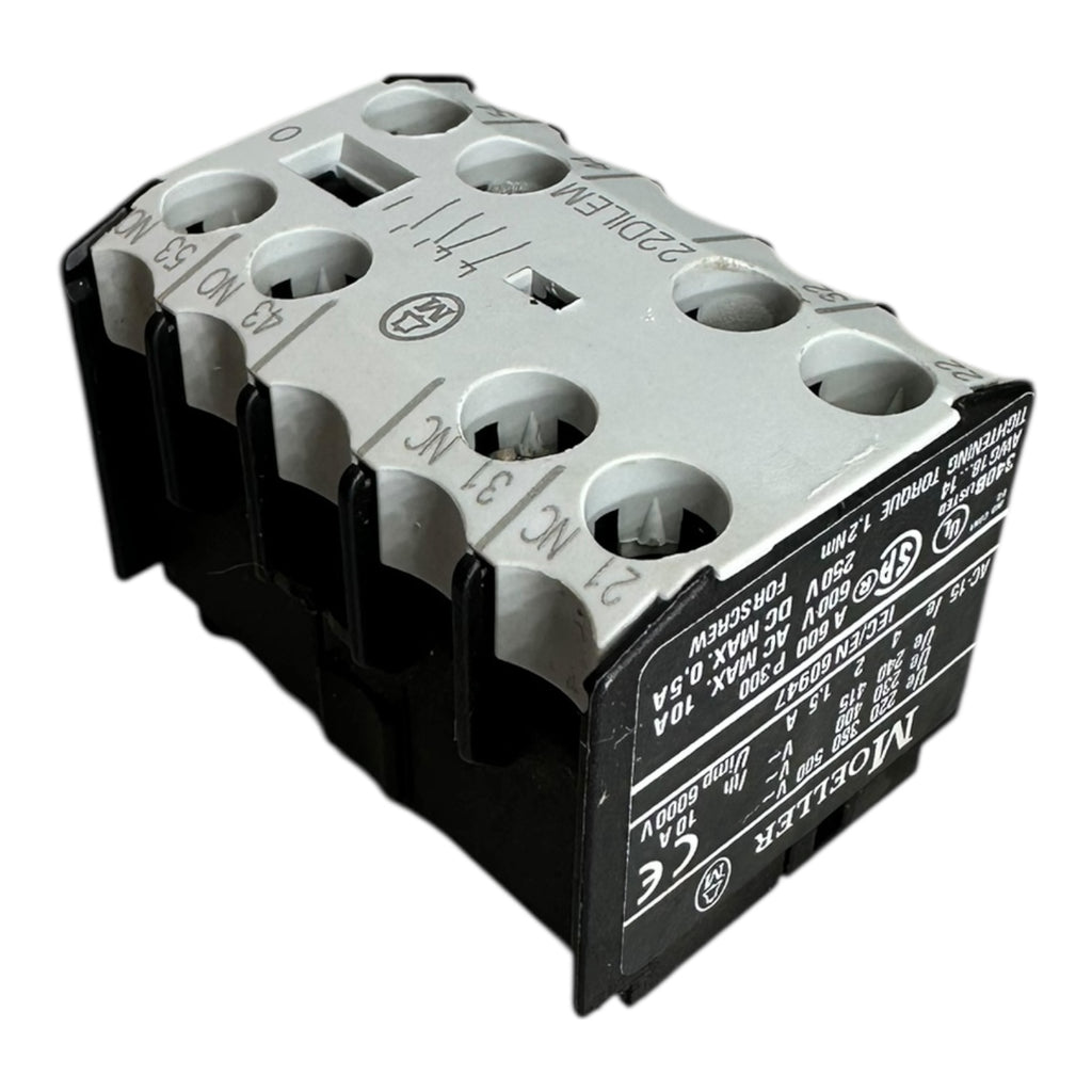 3x Moeller 22DILEM Hilfskontaktblock 2NO/2NC AC15 10A 415V Erweiterung