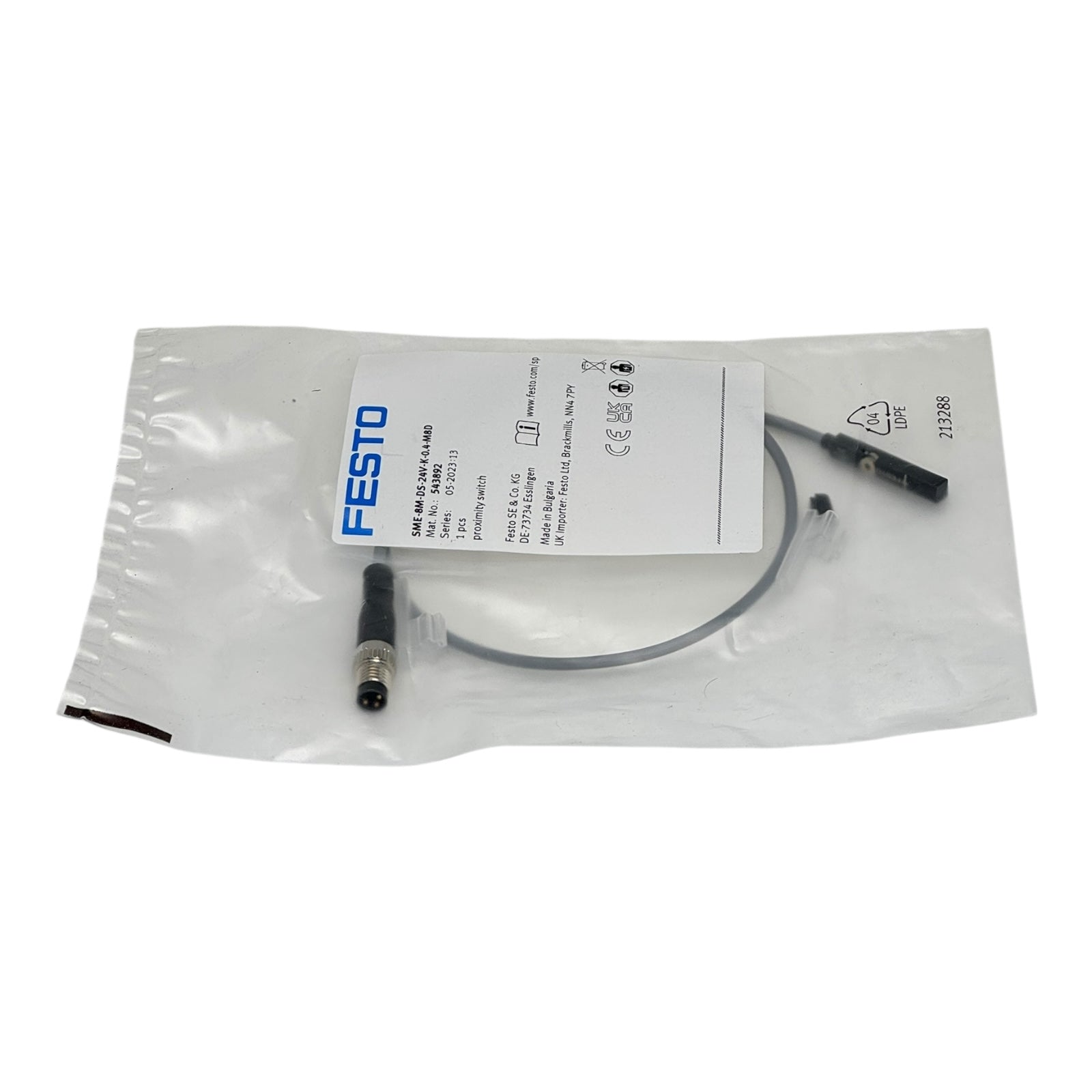 Festo SME-8M-DS-24V-K-0.4-M8D Näherungsschalter Sensor M8 0,4m Kabel Pneumatik