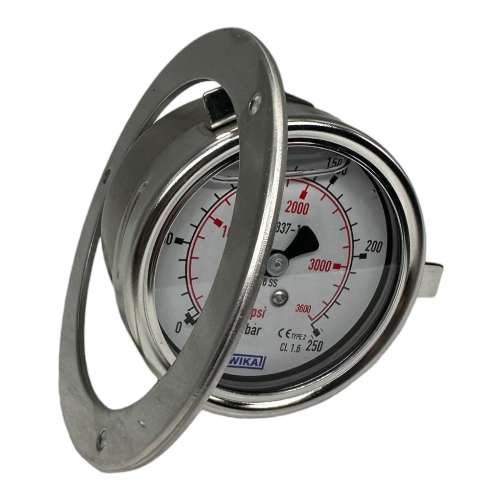 Wika 233.50.063 Glycerin Manometer 2 Tlg. psi: 3600 G1/4 B rue zentr. 250Bar