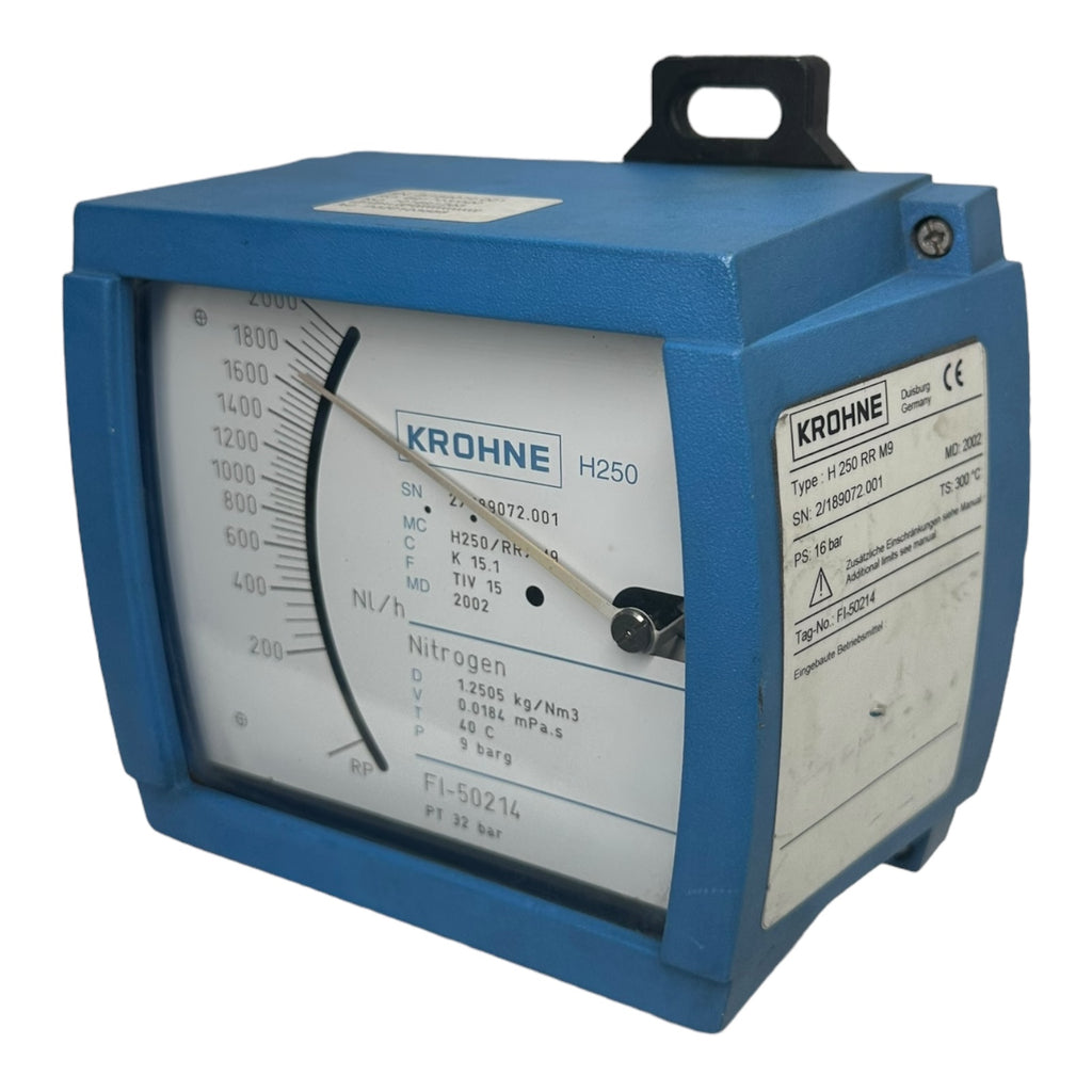 Krohne H250/RR/M9 Durchflussmesser PTmax: 32 bar PS: 16 bar 200 - 2000