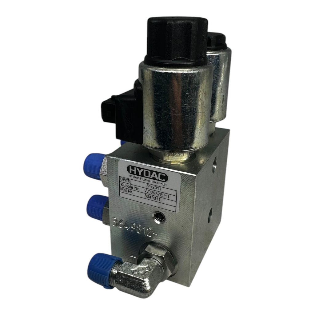 Hydac 3649811 Ventilblock W929378211 2-fach Magnetventil Kubota kompatibel