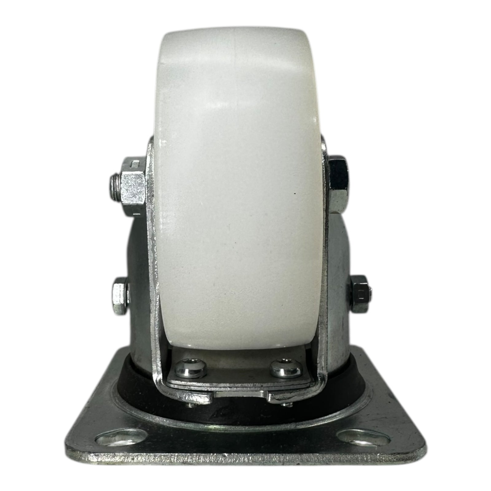 4x Lenkrolle 75mm Polyamid Schwerlast weisse Rolle mit Feststeller