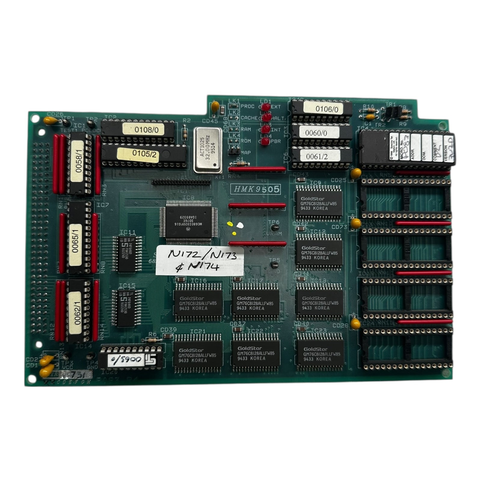 Leiterplatte HMK9505 CPU Board mit GoldStar RAM & EPROM Industrieelektronik
