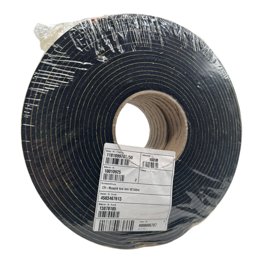 Zellkautschukband Dichtungsband CR selbstklebend 9x4mm VE100m
