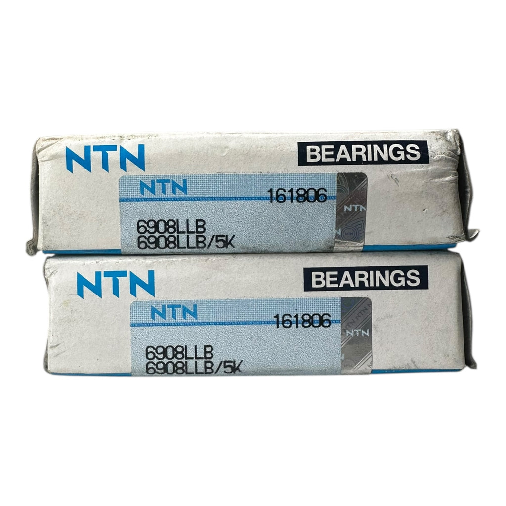 2x NTN 6908LLB Kugellager beidseitig abgedichtet 40x62x12mm