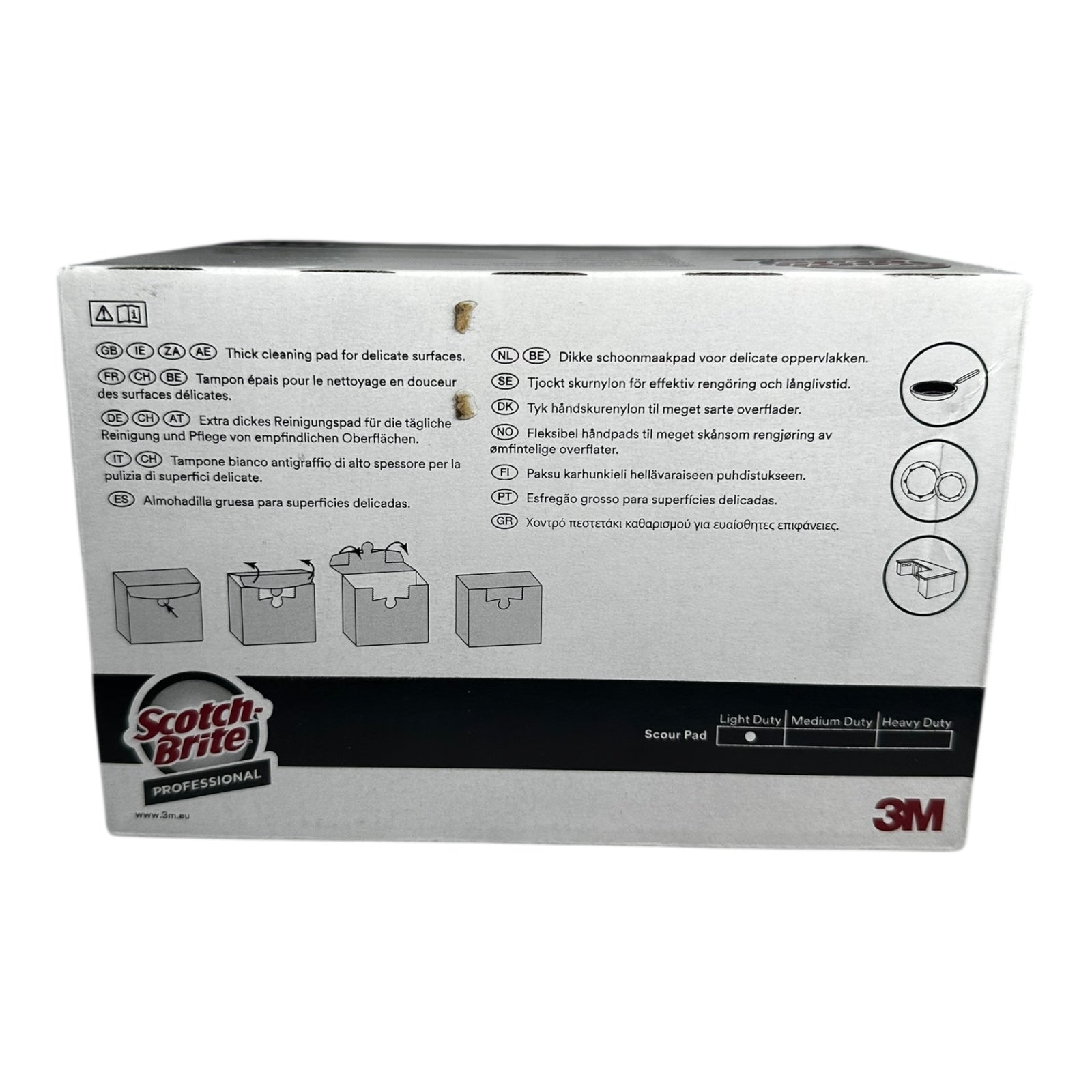 10x 3M 350 Scotch-Brite Reinigungspad Weiß 95x158mm empfindliche Flächen Handpad