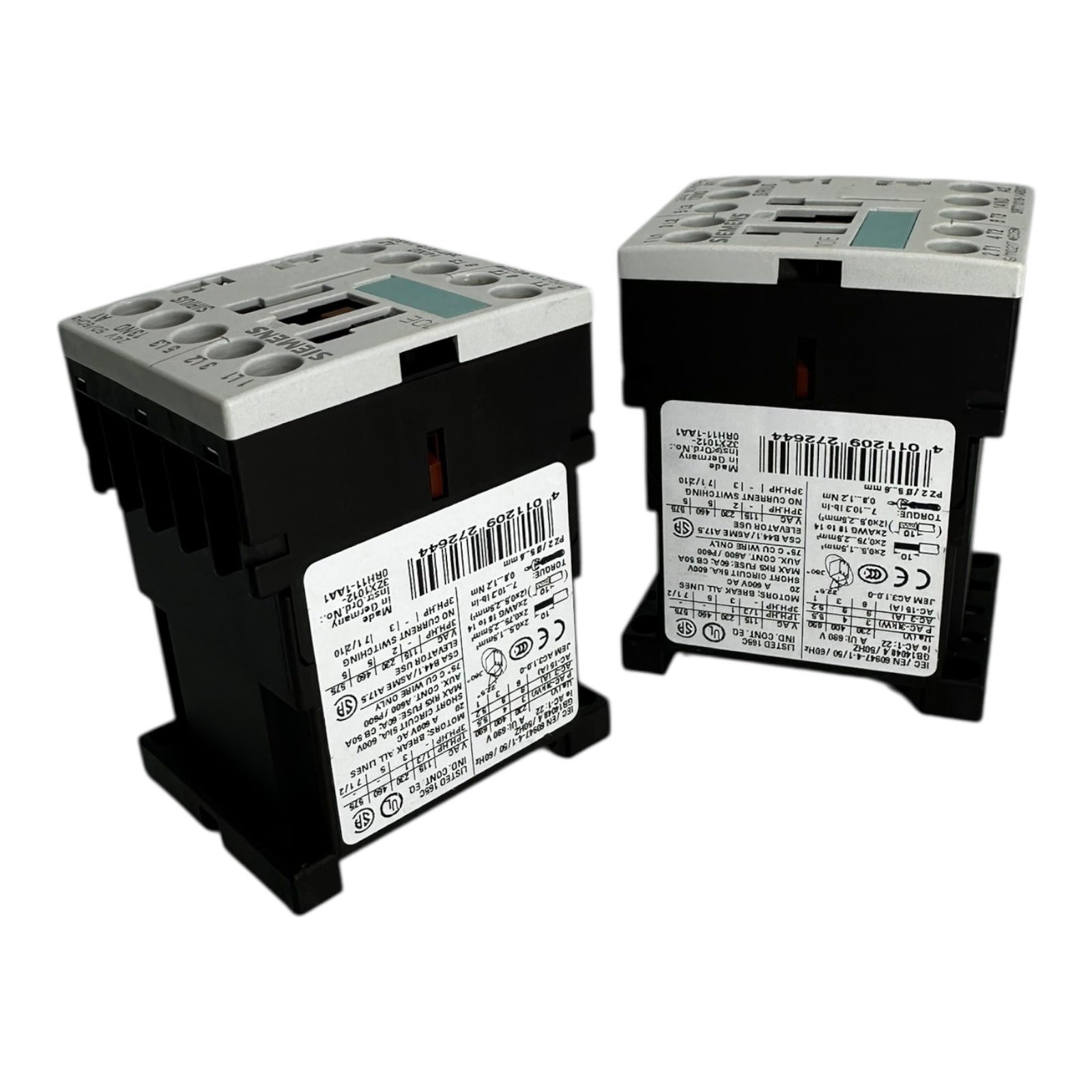 Siemens 3RT1016-1AB01 Schütz 24V 6A Leistungsschütz SIRIUS 2 Stück