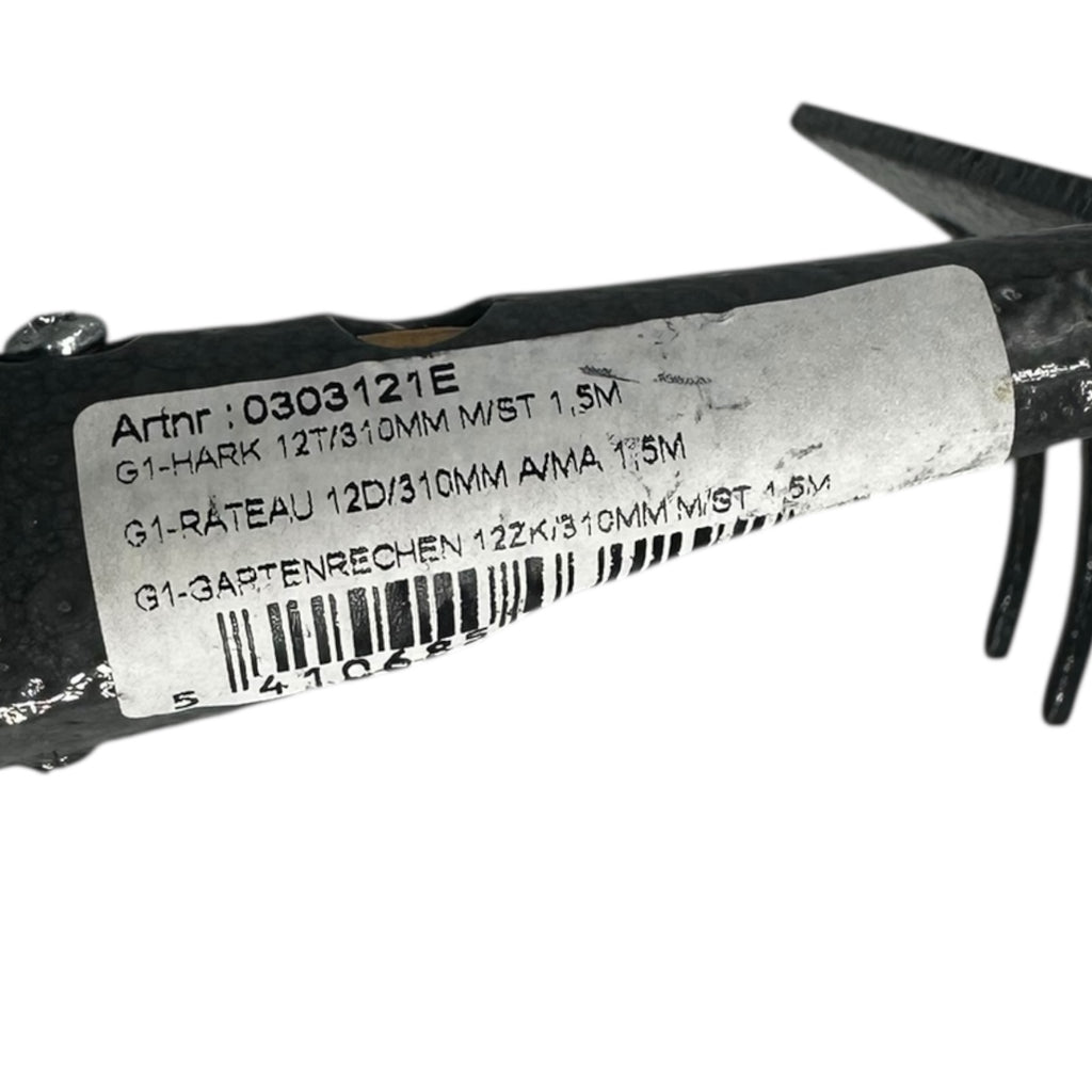 Polet 0303121E Gartenrechen harke 12Z 310mm Metall 1,5m Stiel