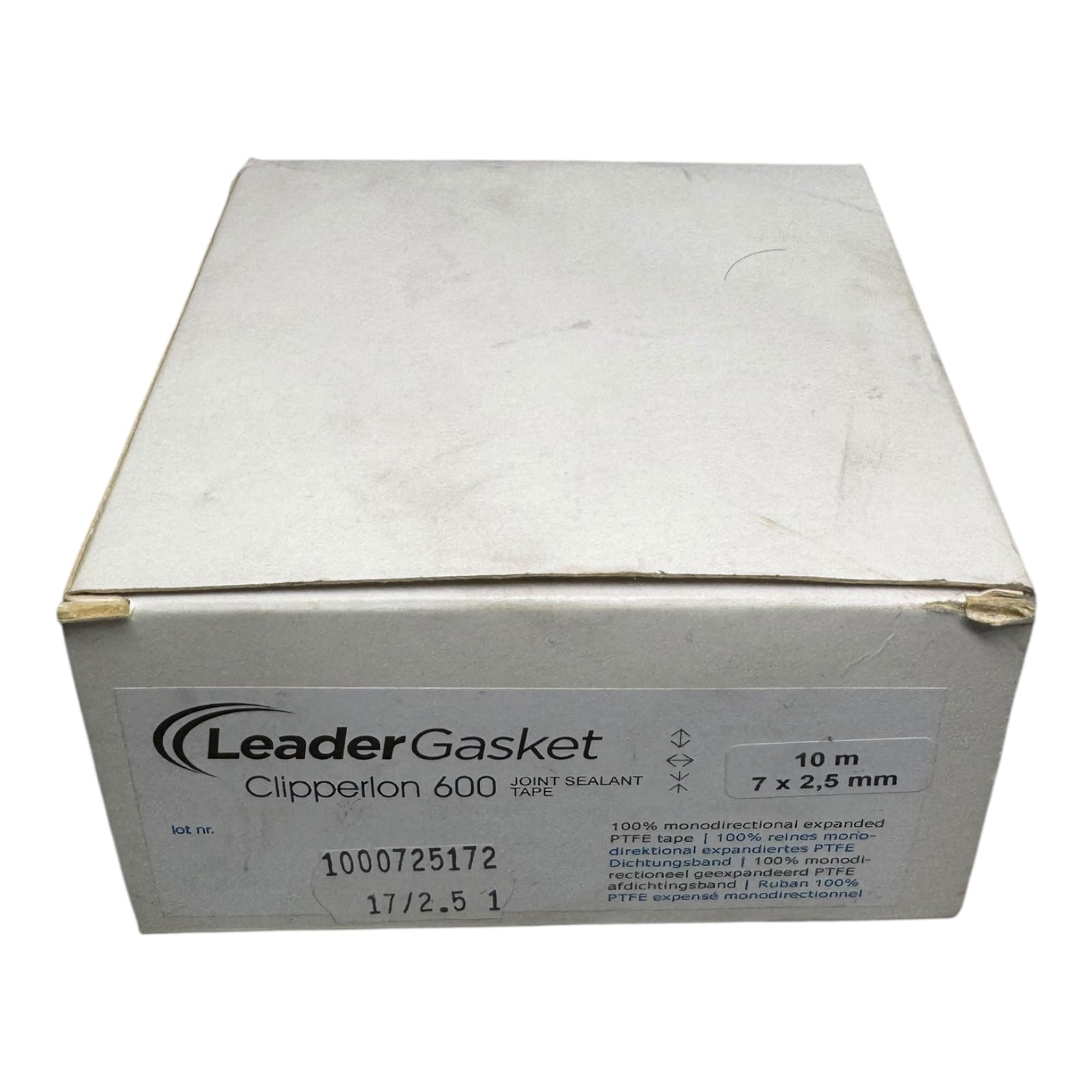 Leader Gasket Clipperlon 600 PTFE Dichtungsband 10m 7x2,5mm FDA