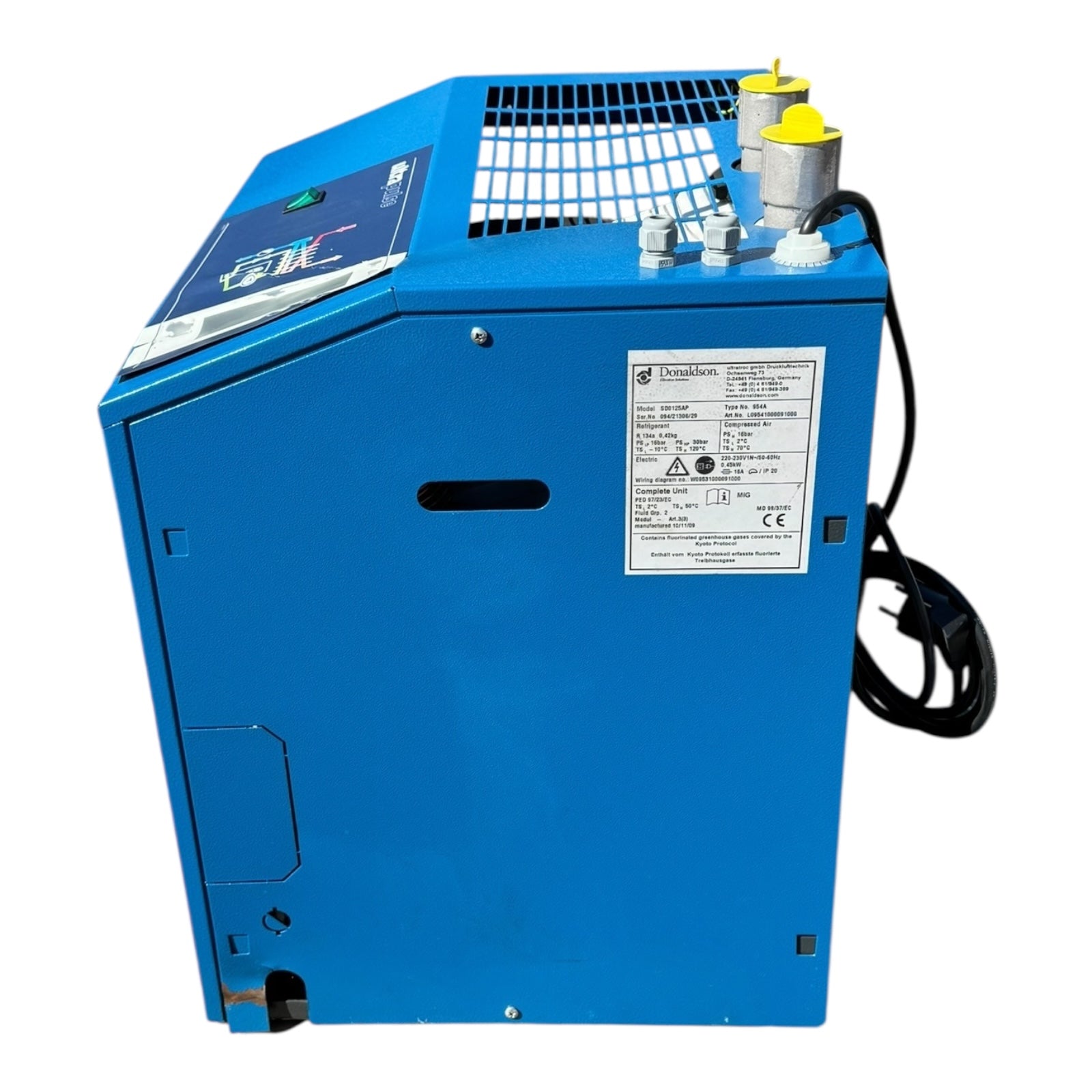 Donaldson L09541000091000 Ultrapulse Kältetrockner Druckluft 230V 0,45kW 16bar