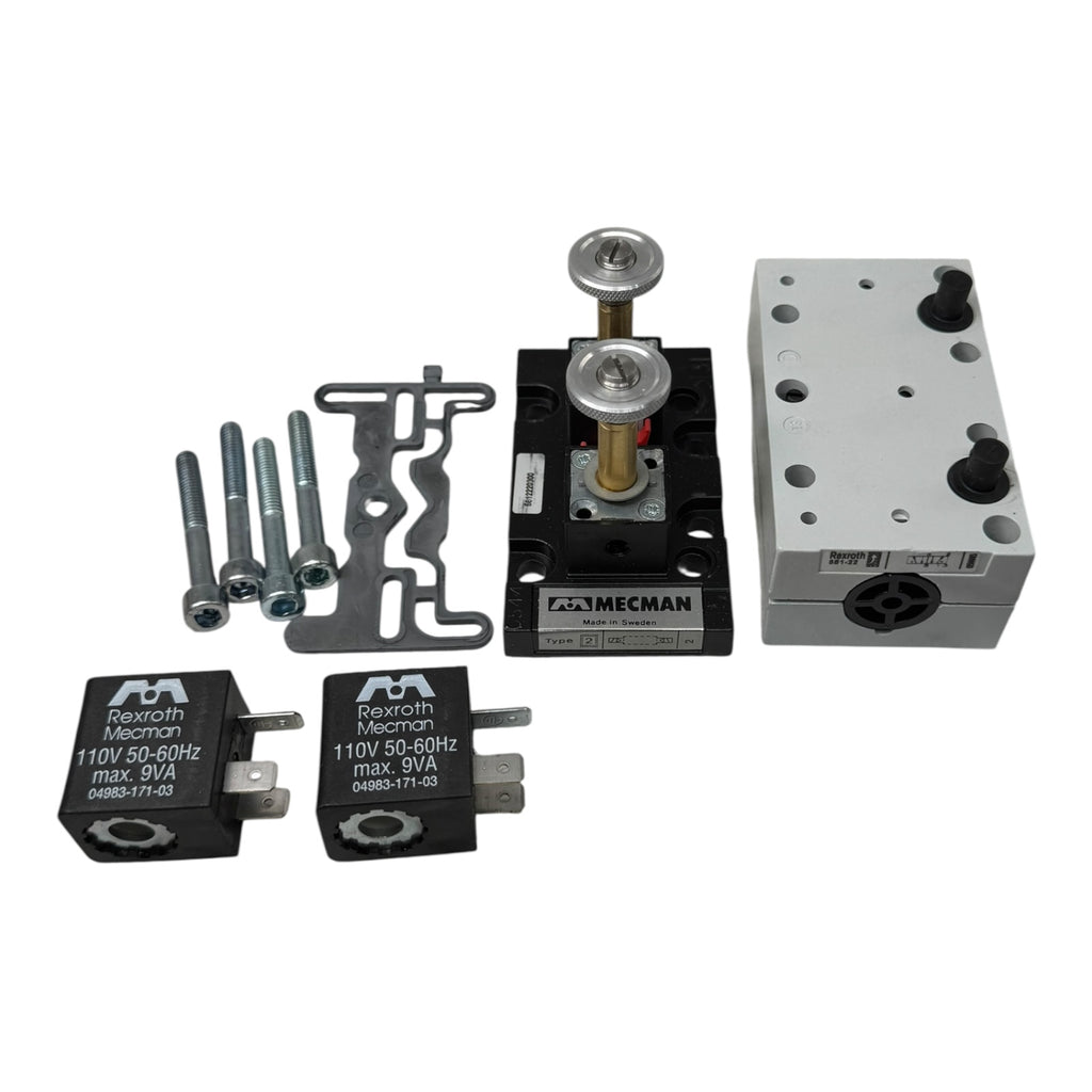 Rexroth 5812220300 5/2-Wegeventil Magnetventil 110V Mecman Ventilblock