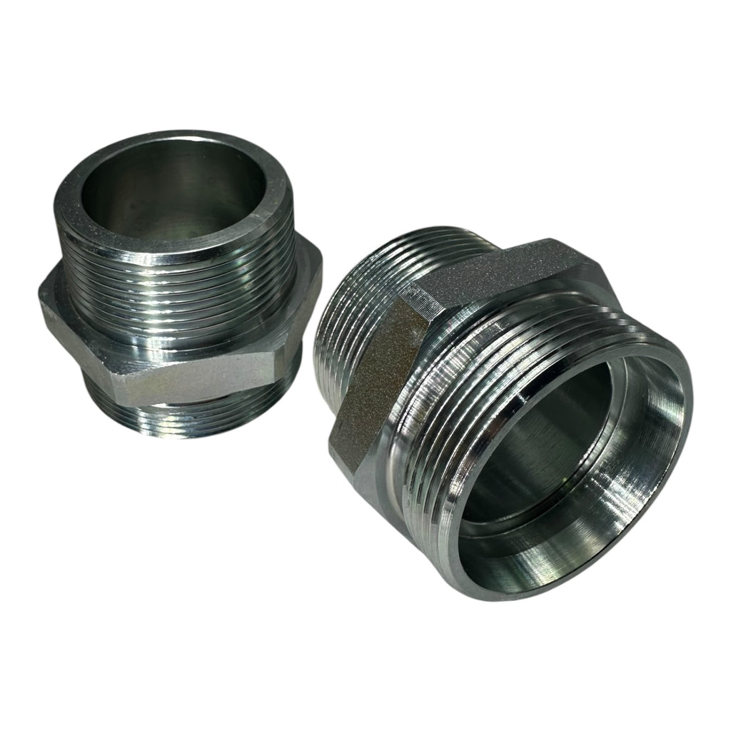 2x EG GE42-LR11/2KEGCFX Einschraubstutzen Stahl gerade Außengewinde Adapter