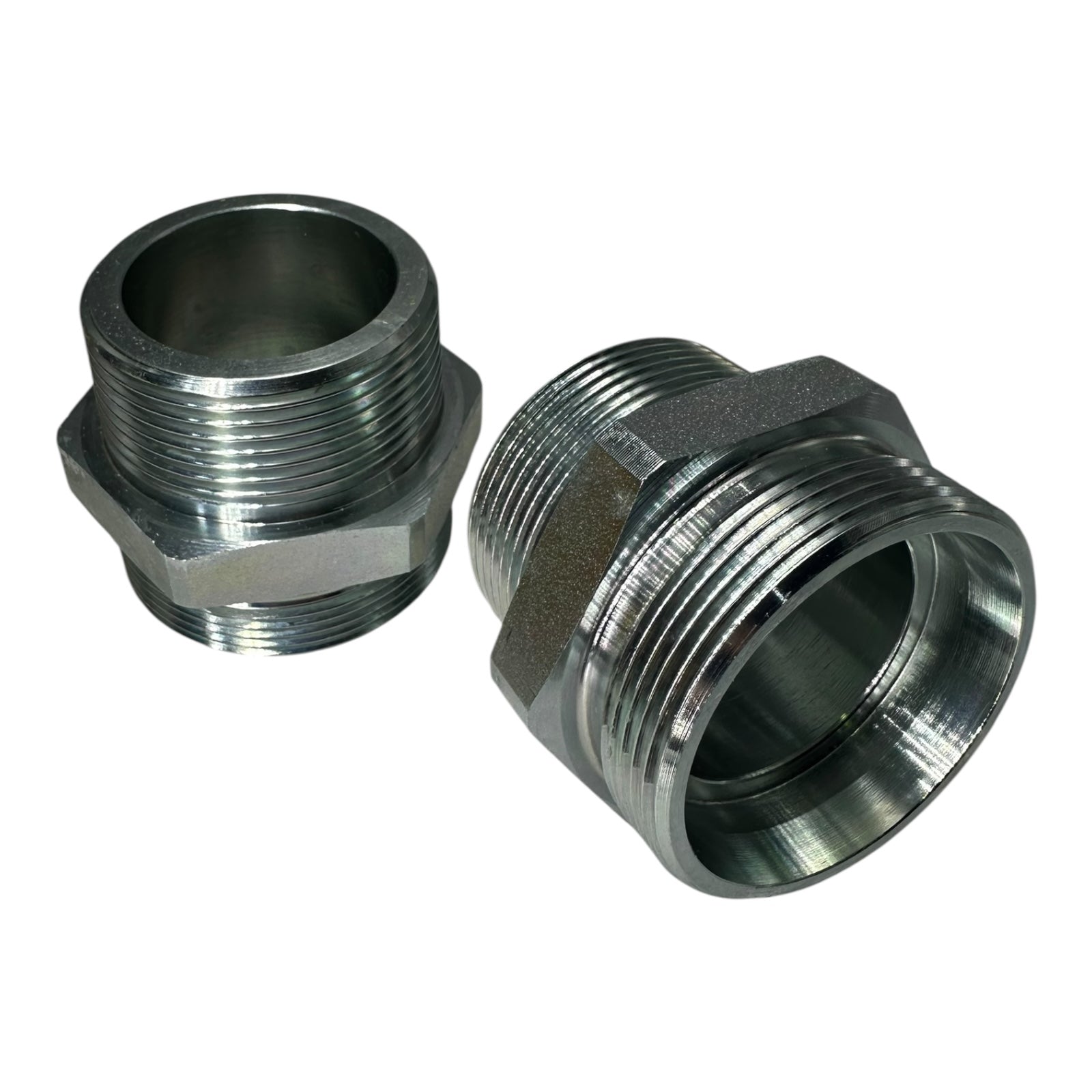 2x EG GE42-LR11/2KEGCFX Einschraubstutzen Stahl gerade Außengewinde Adapter