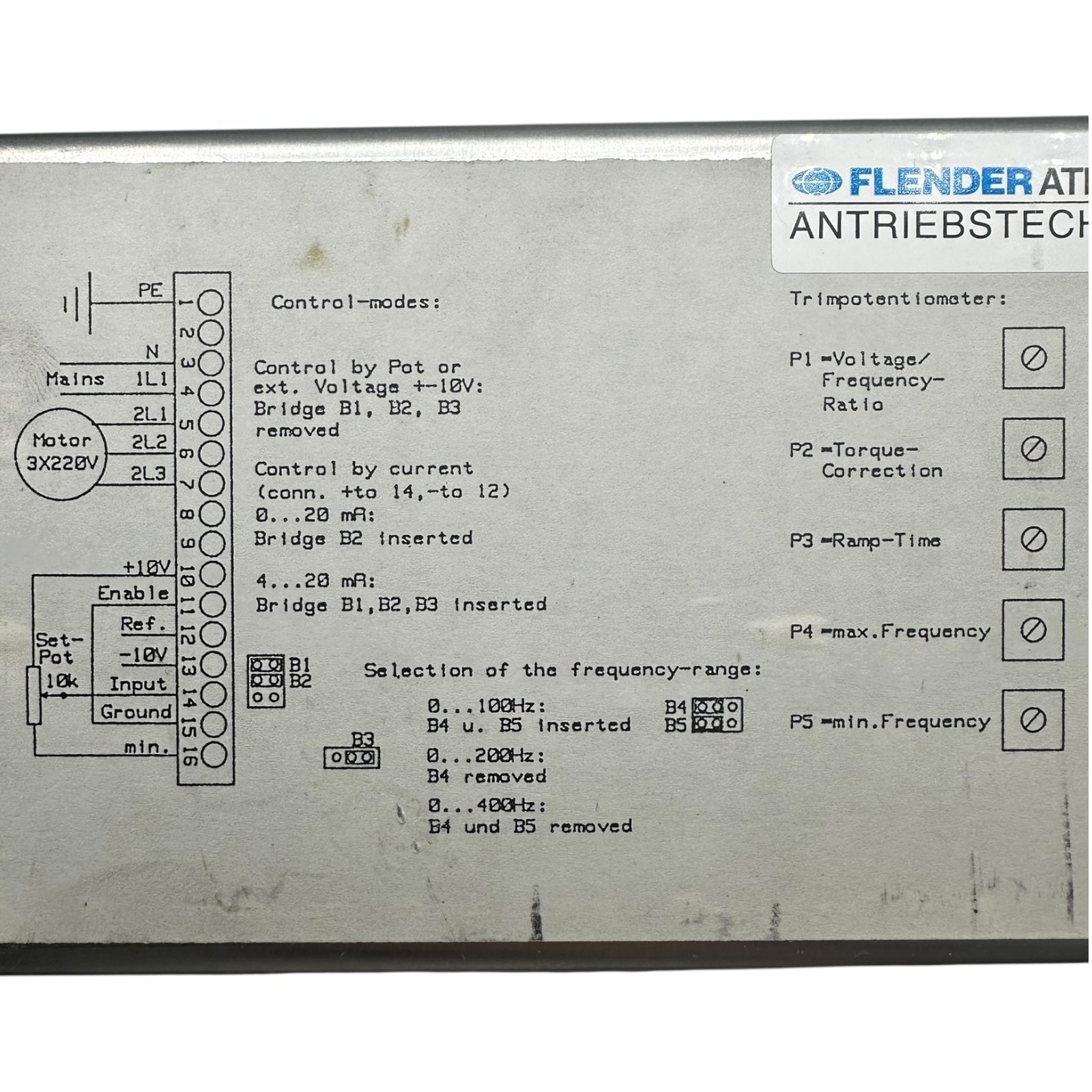 Flender ATB Frequenzumrichter OW2/220KTS 230V 2A 3x230V 100Hz Antriebstechnik