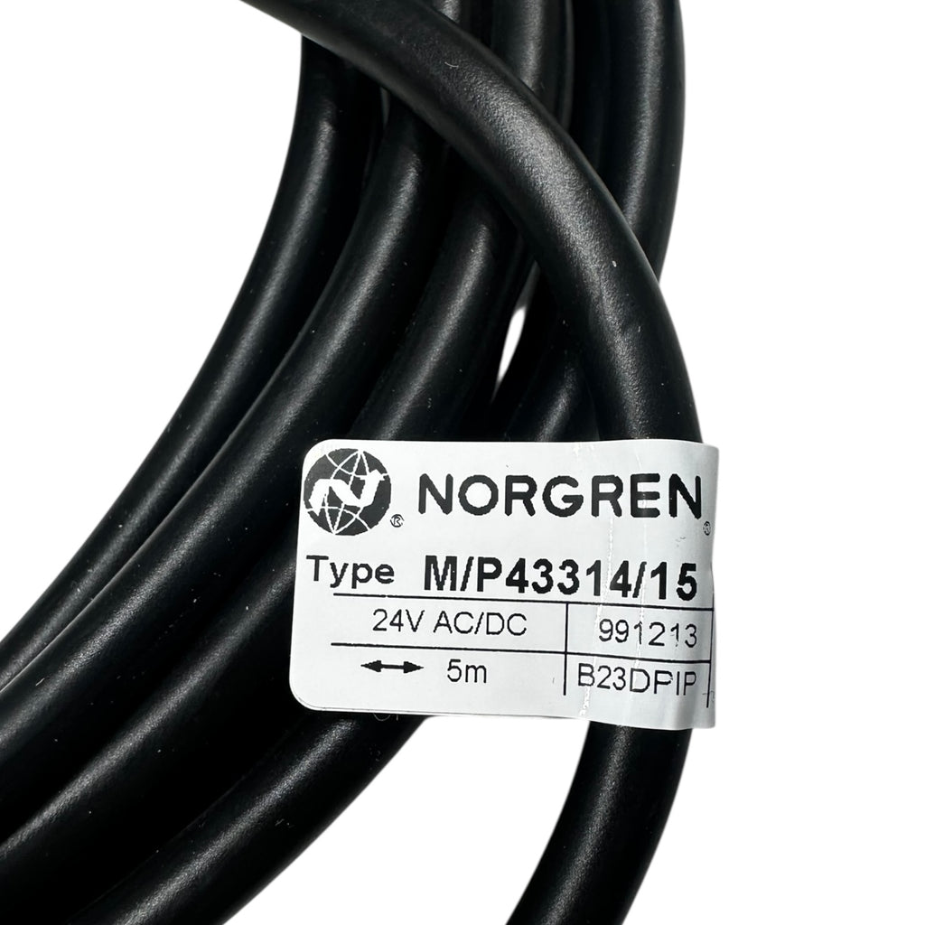 Norgren M/P43314/15 Ventilstecker mit Kabel 24V AC/DC 5m Anschlussleitung