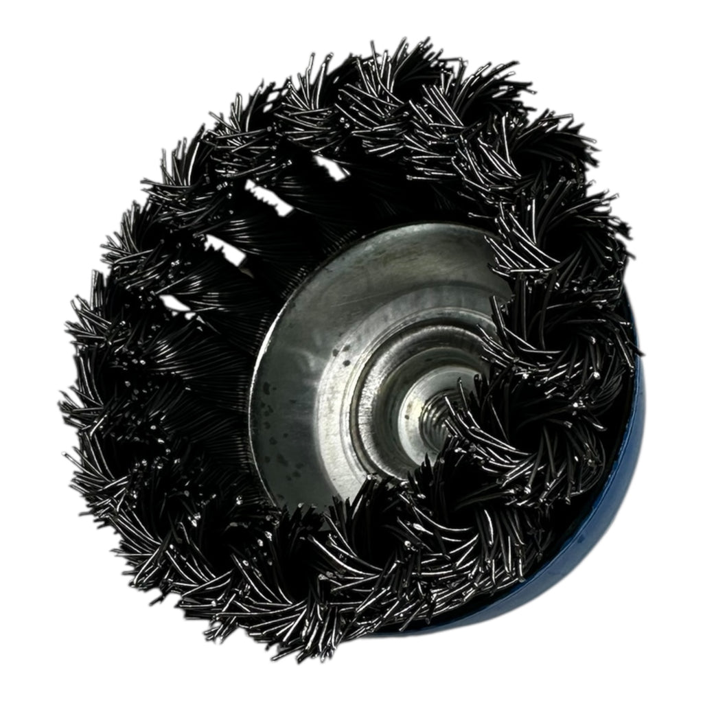 4x Cup Brush Knot Type Drahtbürste 65mm M14 M12 M10 Bohrung 8/16mm 13000RPM